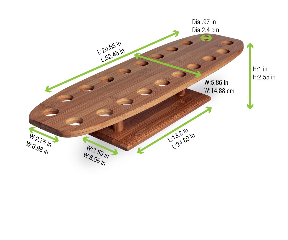 Packnwood 210Sbam20 - Bamboo Food Cone Stand And Temaki Display Bamboo Holder - Biodegradable Bamboo Cone Holder Stand For Start