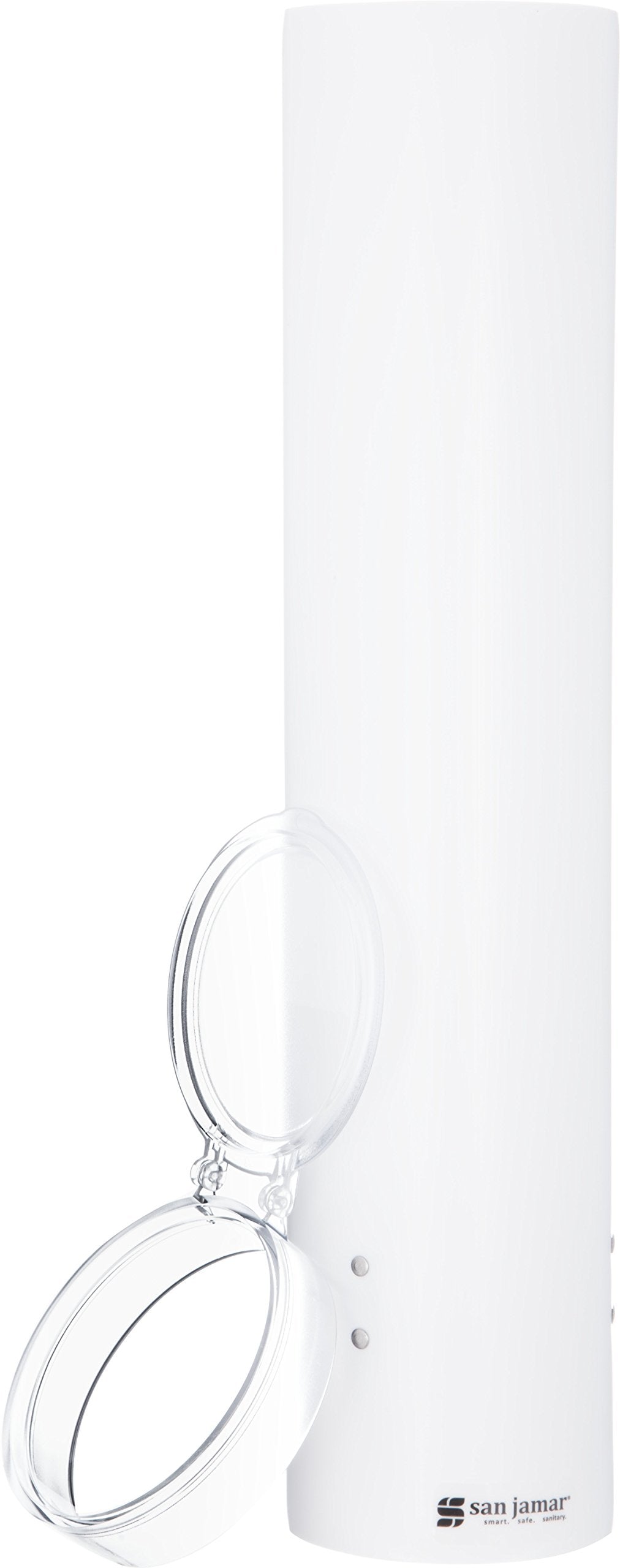 San Jamar Medium Pull-Type Cup Dispenser 4-10 Oz. Cups With Flip Cap For Restaurants, Dining Halls, And Fast Food Plastic, 16 In