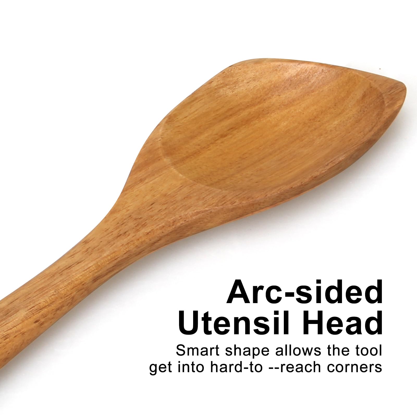 Large Wooden Spoons For Cooking Spatula Mixing Serving Spoon Acacia Best Wood Corner Spoon Non-Stick Spoons Kitchen Utensils Lon