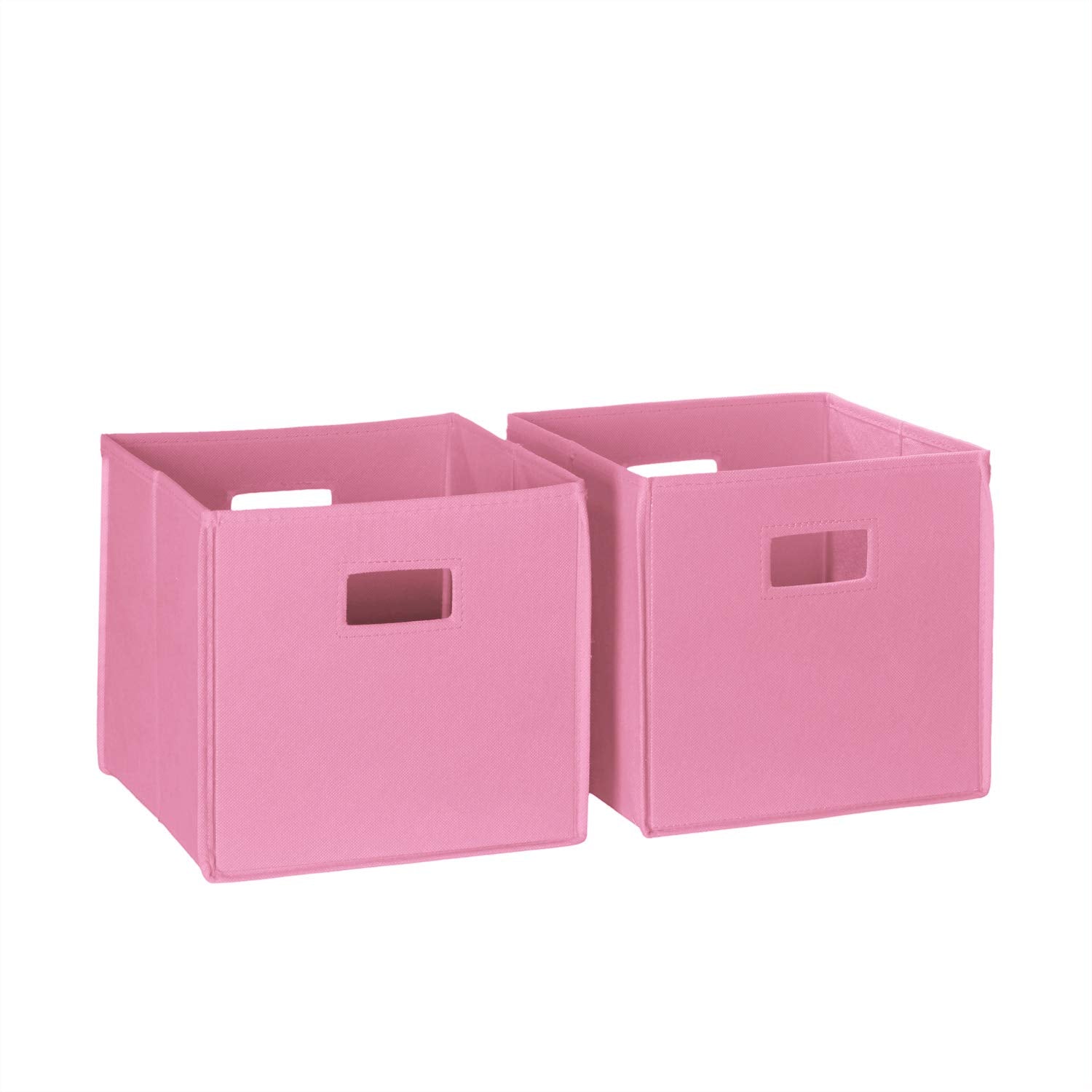 RiverRidge Folding Storage Bins with Handles Pink Cube Storage Organizer for Closet, Bedroom & Playroom - Closet Organizers and 