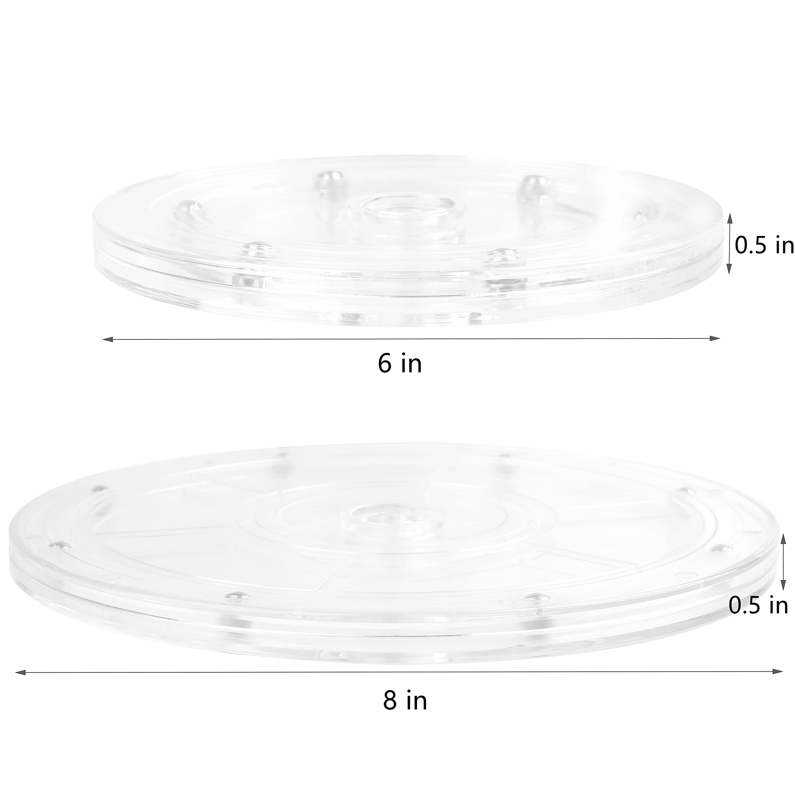 Hacaroa 30 Pieces Cookie Decorating Kit Suppiles, 6 Inch / 8 Inch Acrylic Cookie Turntable With 12 Cookie Scribe Needles, 12 Coo