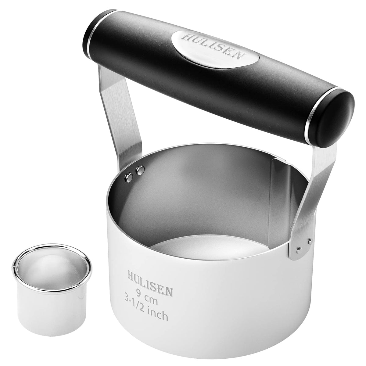 Hulisen 3.5 Inch Biscuit Cutter, Stainless Steel Round Cookies Cutter With Soft Grip Handle, And Small Biscuit Cutter, Professio