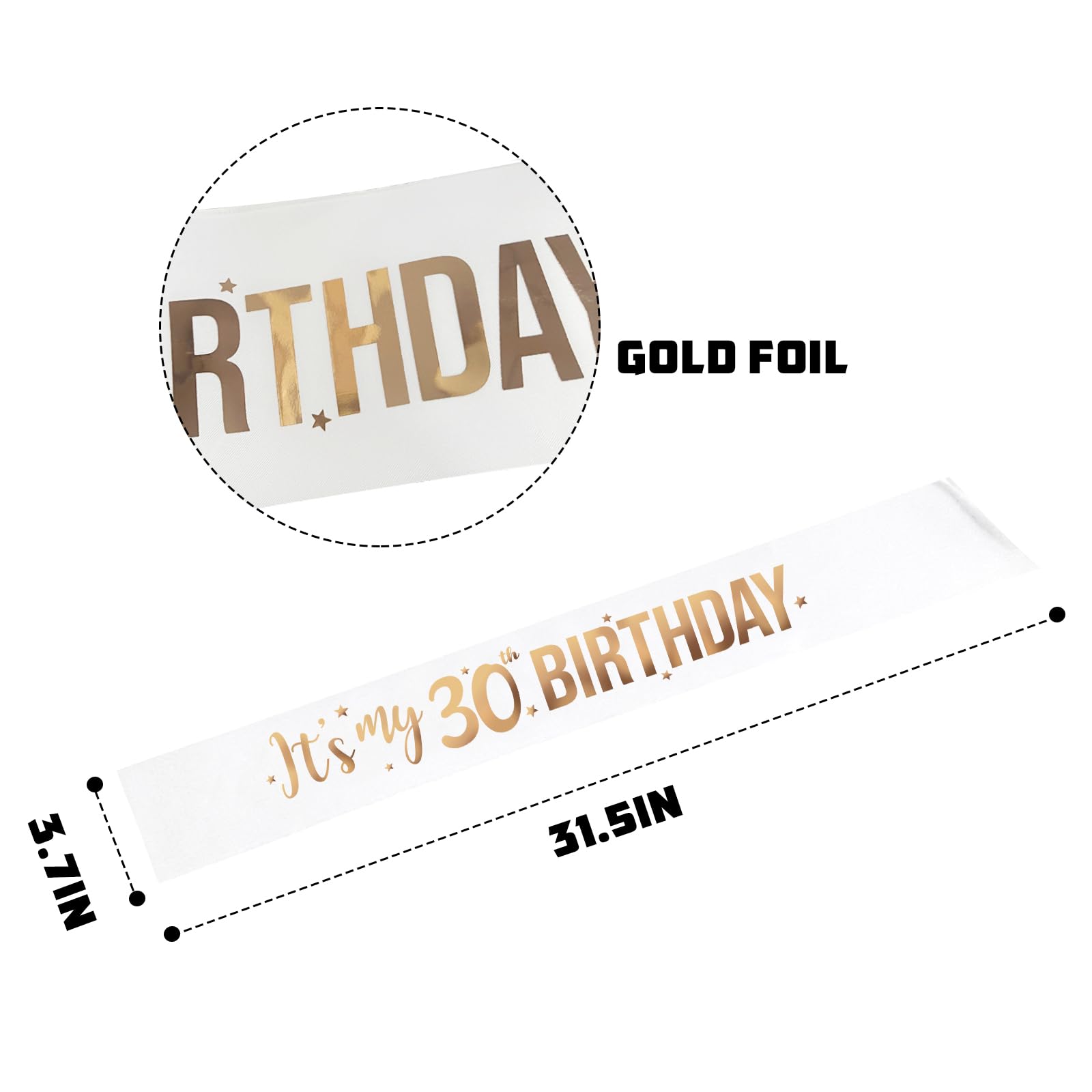 It'S My 30Th Birthday Sash - 30Th Birthday Gifts Girl Sash Birthday Party Favors - Happy 30Th Accessories For Man And Women - Wh