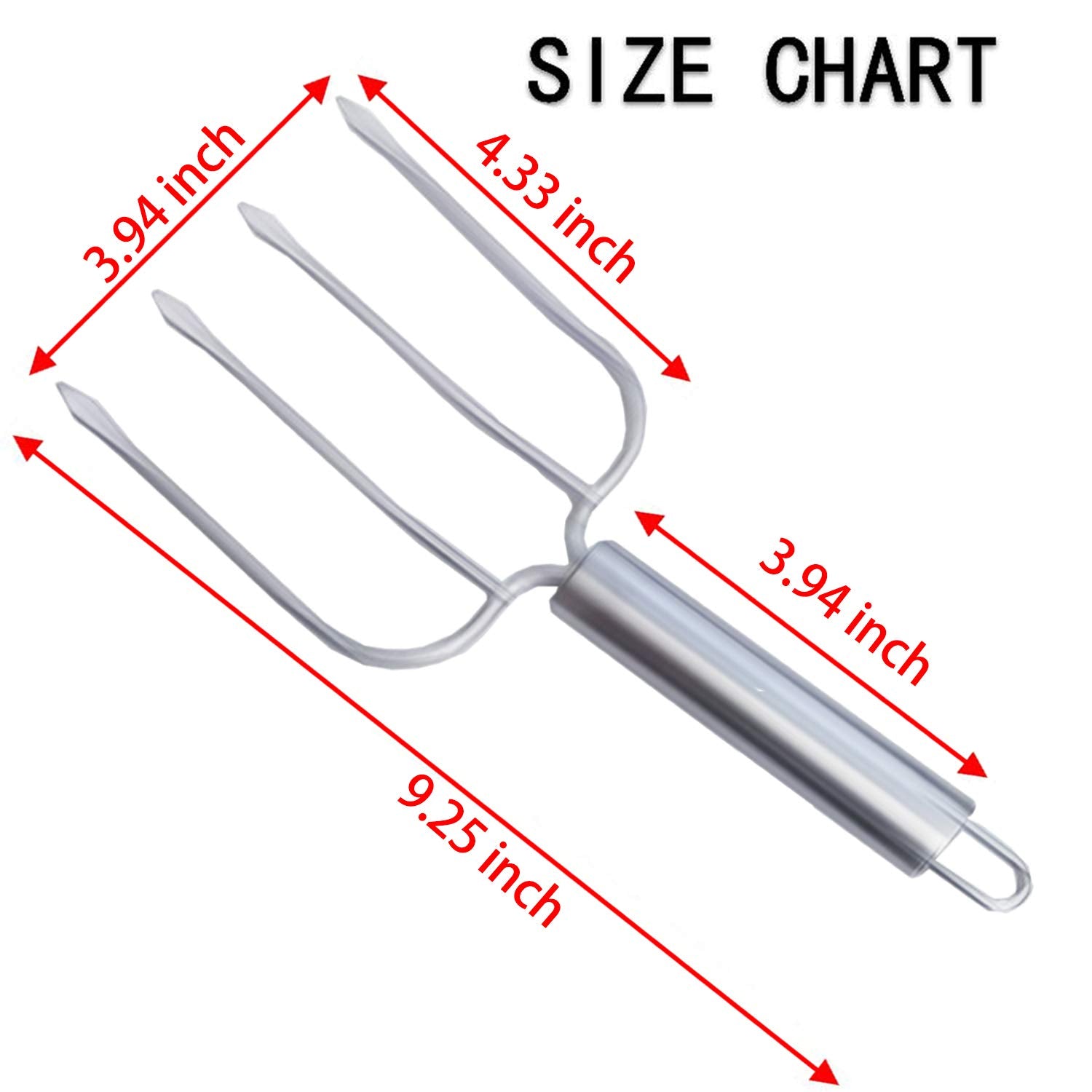 Home Servz Stainless Steel Turkey Baster Syringe And Poultry Lifters Fork Set Of 2,