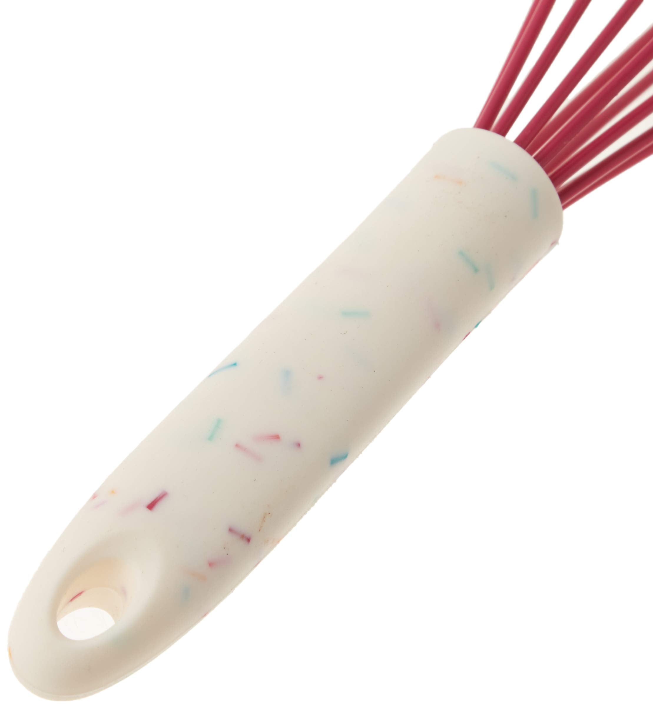 Trudeau White Confetti Silicone Whisk, 10''