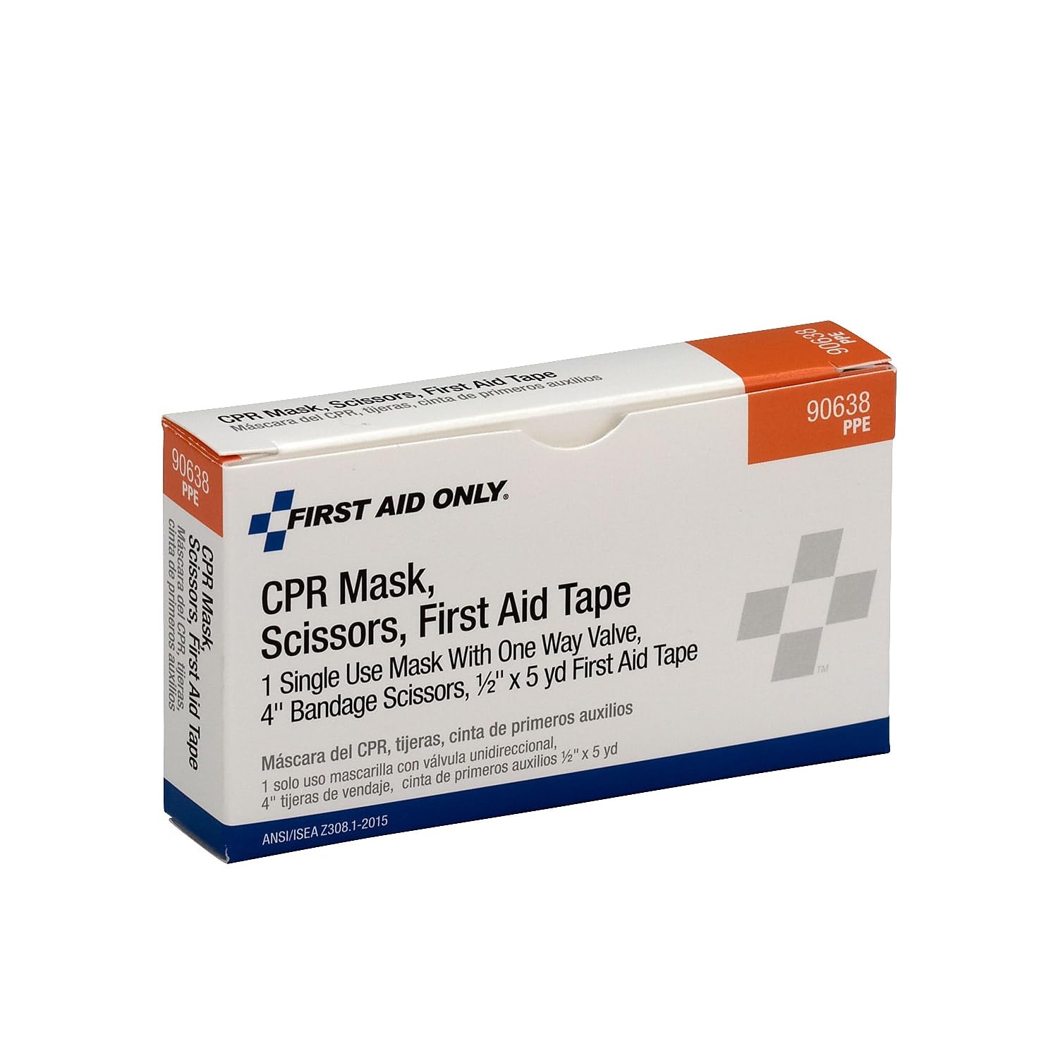 First Aid Only 90638 CPR Mask  Scissors  Tape Roll  1 ea./Box
