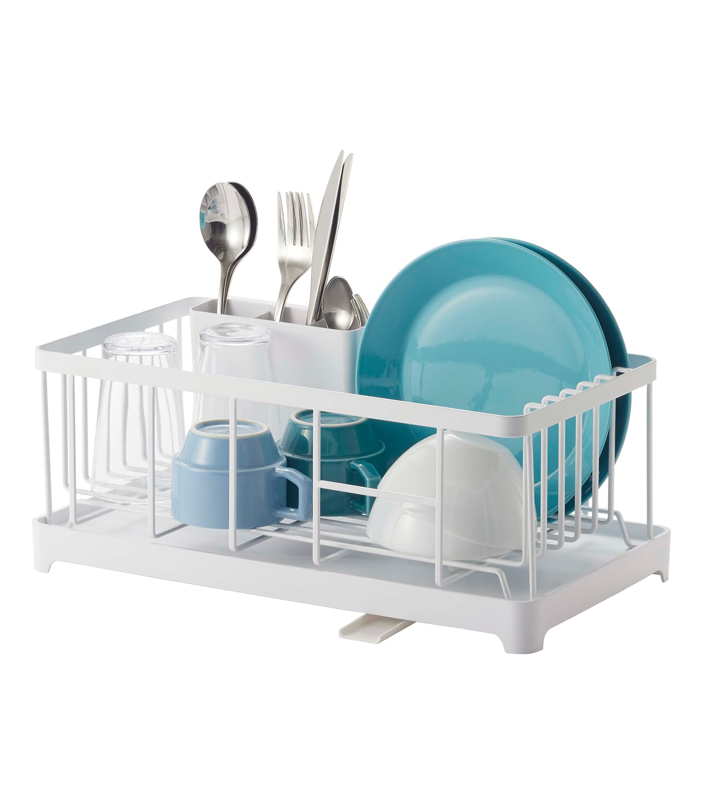 Yamazaki Alloy Steel Home 2875 Wire Dish Drainer Rack, One Size, White