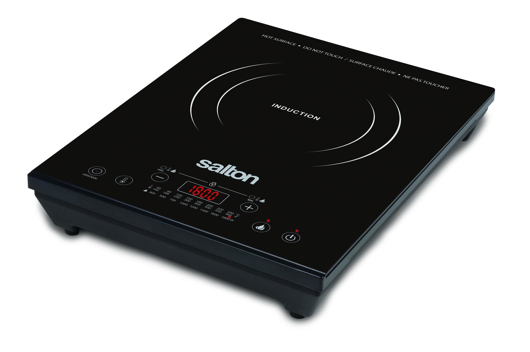 Salton Id1350, Induction Portable Electric Cooktop, 2.5''X11.3''X14.8'', Black