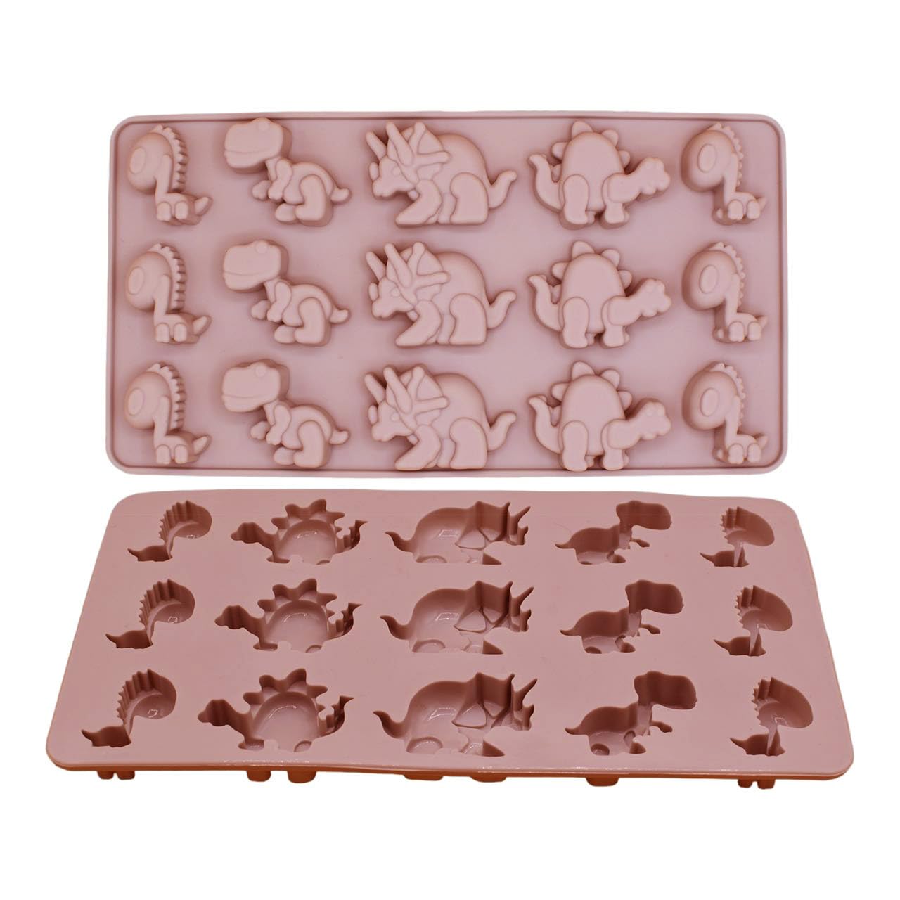 Topolmold Candy Chocolate Silicone Mold Baking Tray Pan Dinosaur Dino Animal-Themed Shape Trex Non-Stick Food-Grade For Homemade
