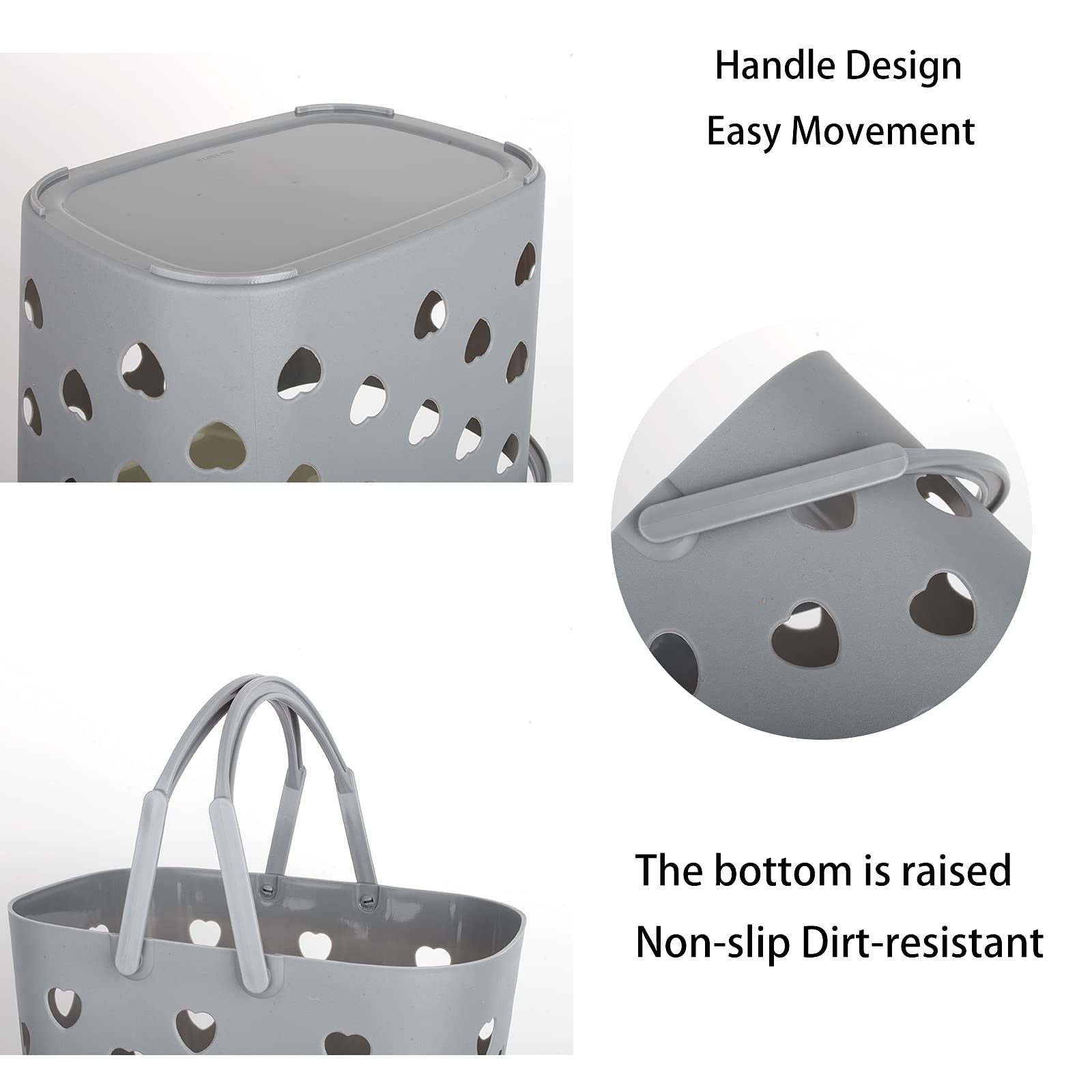 Anyoifax Portable Shower Caddy Tote Plastic Storage Basket With Handle Box Organizer Bin For Bathroom, College Dorm, Pantry, Kit