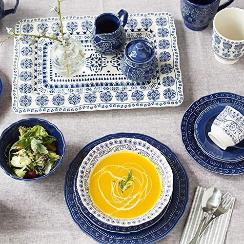 Espicades Blue Relief Series Design Cream Jug Sugar Jar Ceramic Creamer And Sugar Set Coffee Serving Set