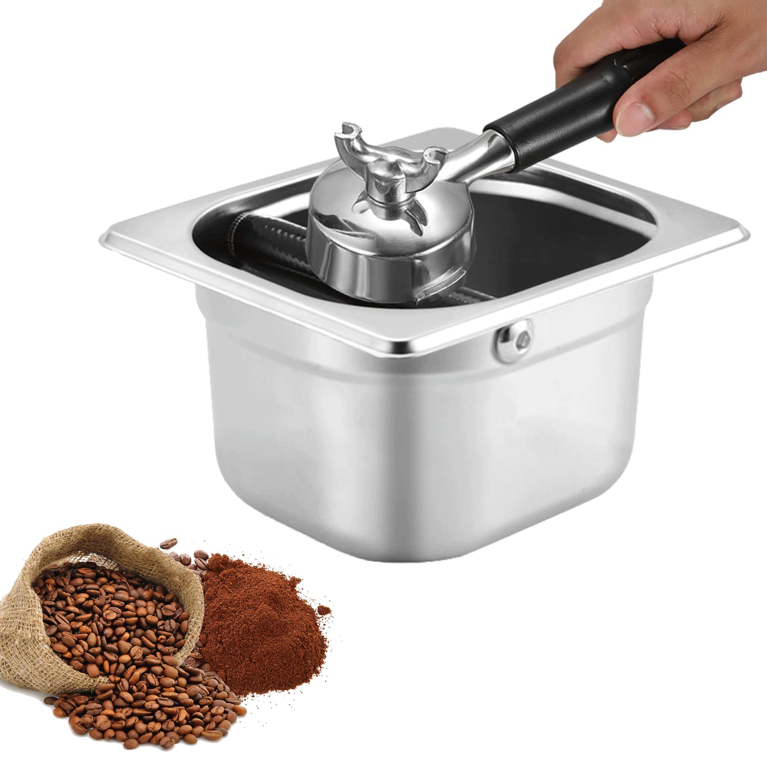 Mysenlan Coffee Knock Box, Stainless Steel Coffee Knock Box,Spresso Knock Box Stainless Steel,Tainless Steel Espresso Knock Box