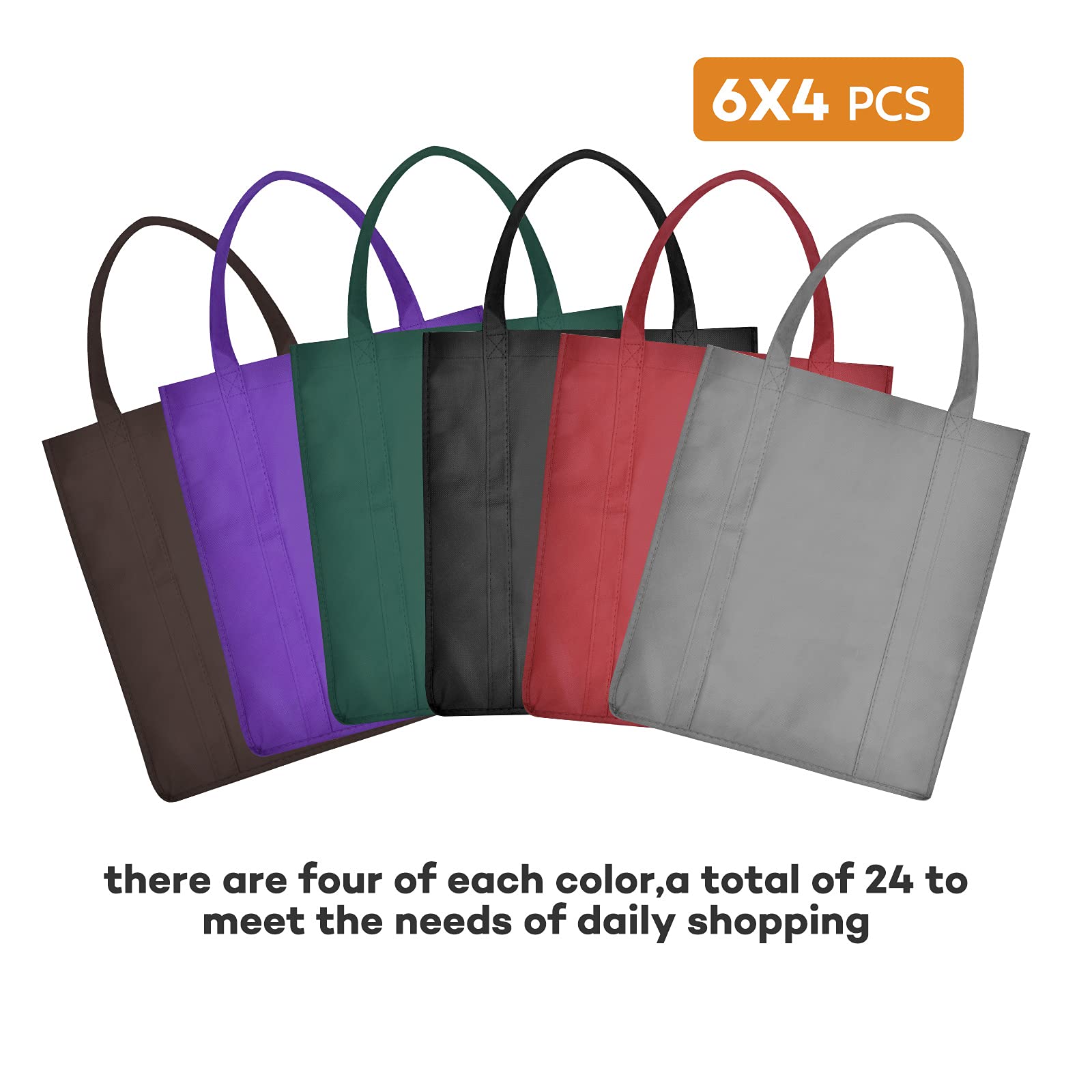 Jeria 24-Pack Reusable Grocery Bags