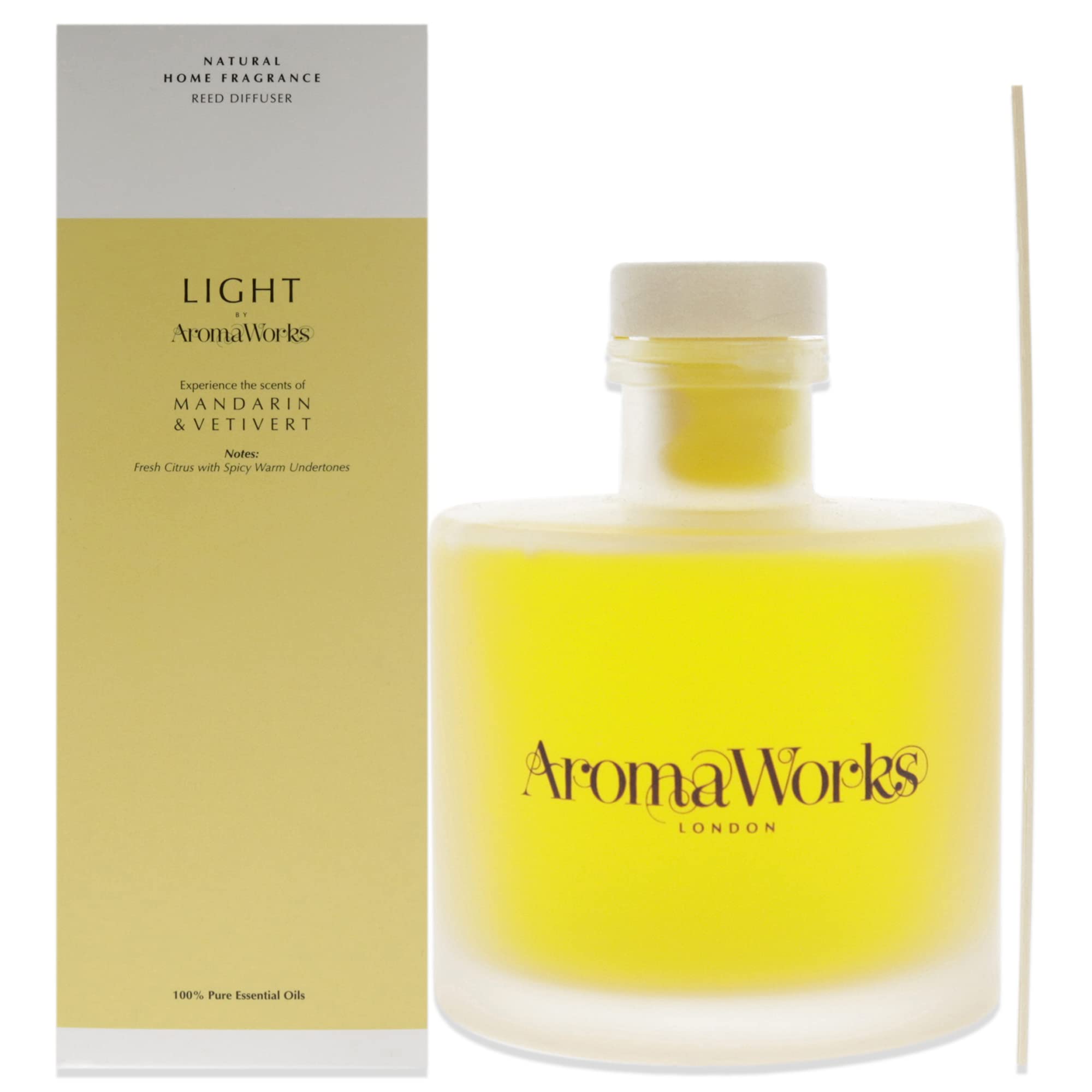 Light Range Reed Diffuser - Mandarin And Vetivert By Aromaworks For Unisex - 6.76 Oz Reed Diffuser