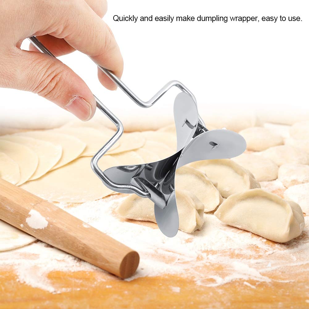 Stainless Steel Dumpling Wrapper Skin Dough Cutter Circle Roller Ravioli Dumpling Maker Cooking Utensils Kitchen Accessories