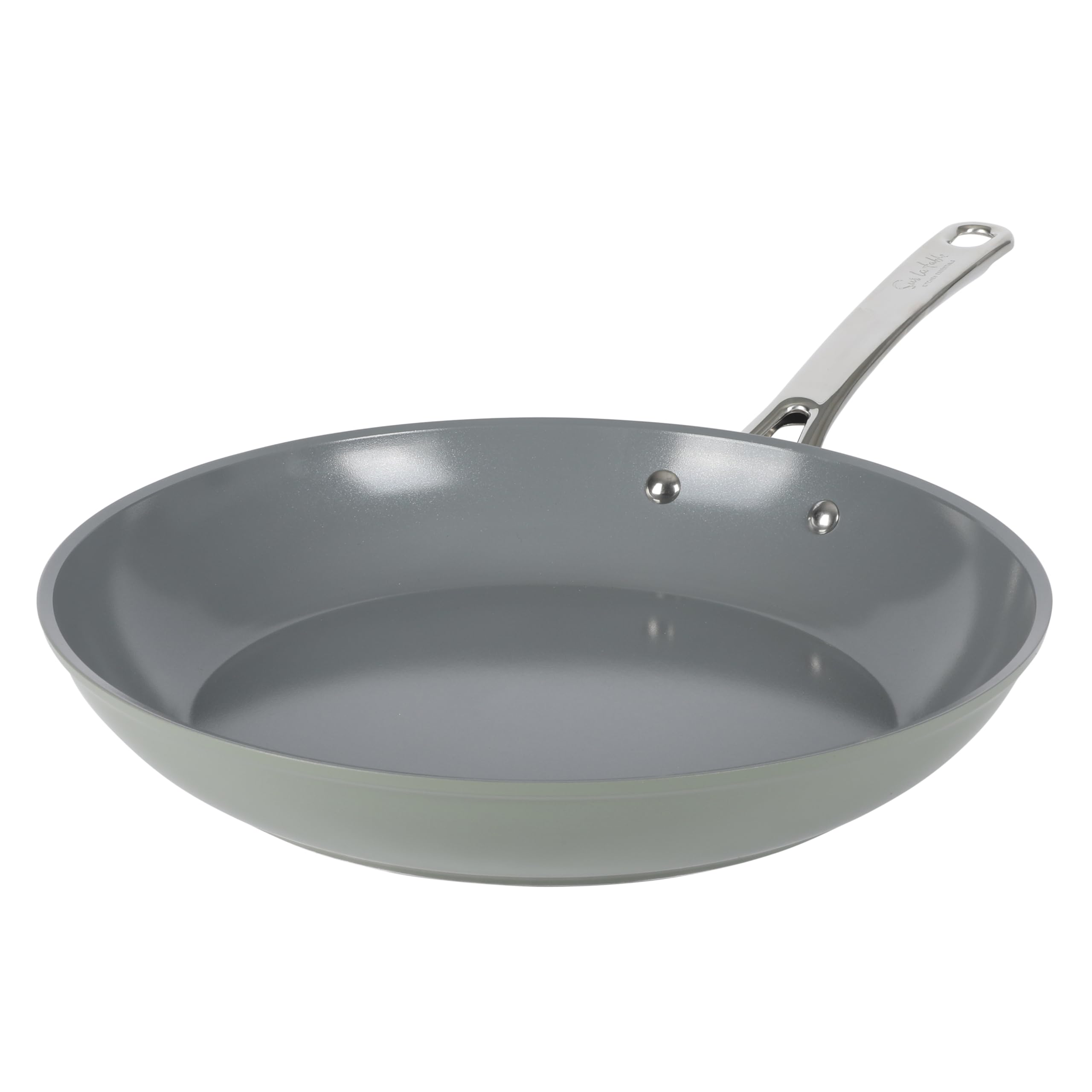 Sur La Table Kitchen Essentials Large 12 Inch Fry Pan PFA Free Titanium Ceramic Nonstick Interior Forged Aluminum Cookware Fryin