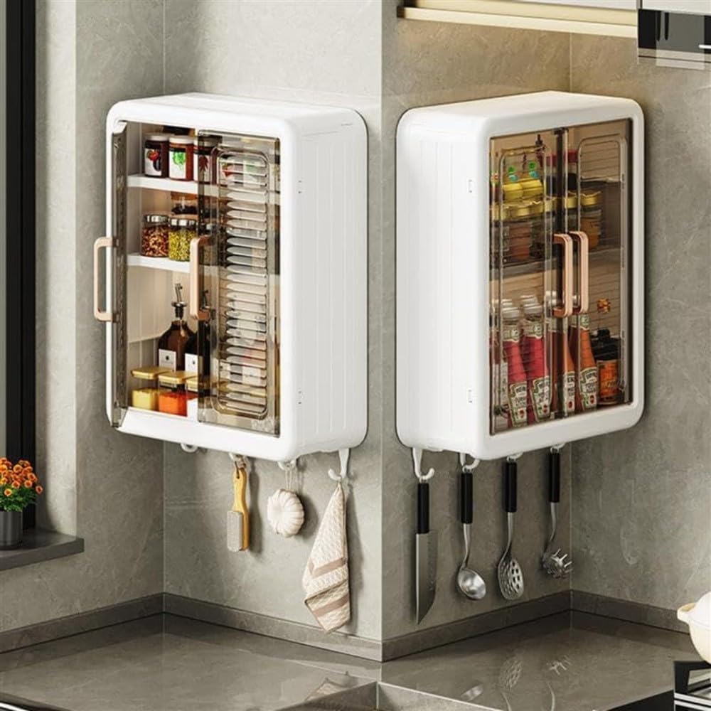 Prime Avtar 3 Layer SelfAdhesive NoDrill Storage Cabinet For Kitchen/Organiser For Bathroom With Doors/Durable SpaceSaving Ki