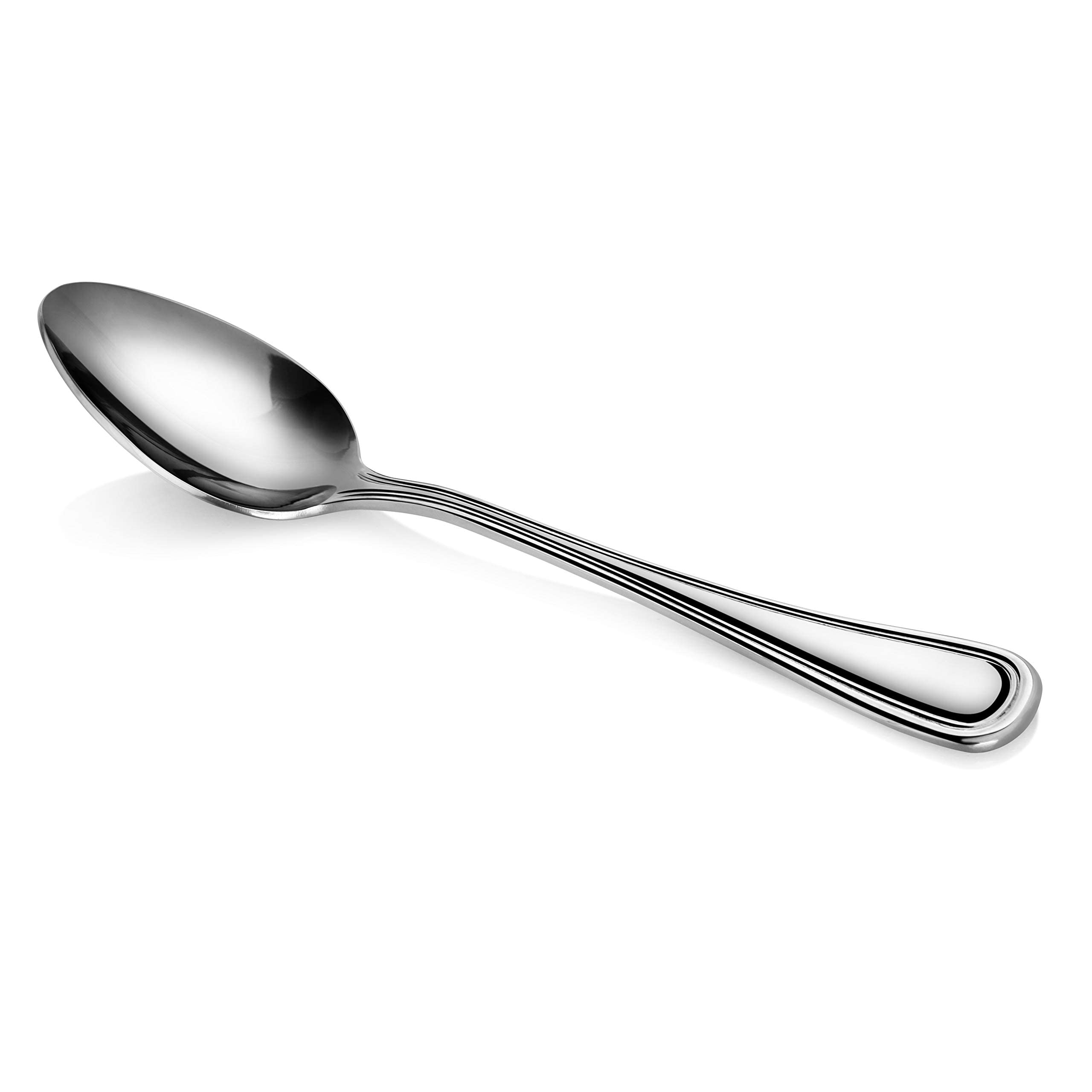 New Star Foodservice 58123 Slimline Pattern, 18/0 Stainless Steel, Dinner/Dessert Spoon, 7.25-Inch, Set Of 12