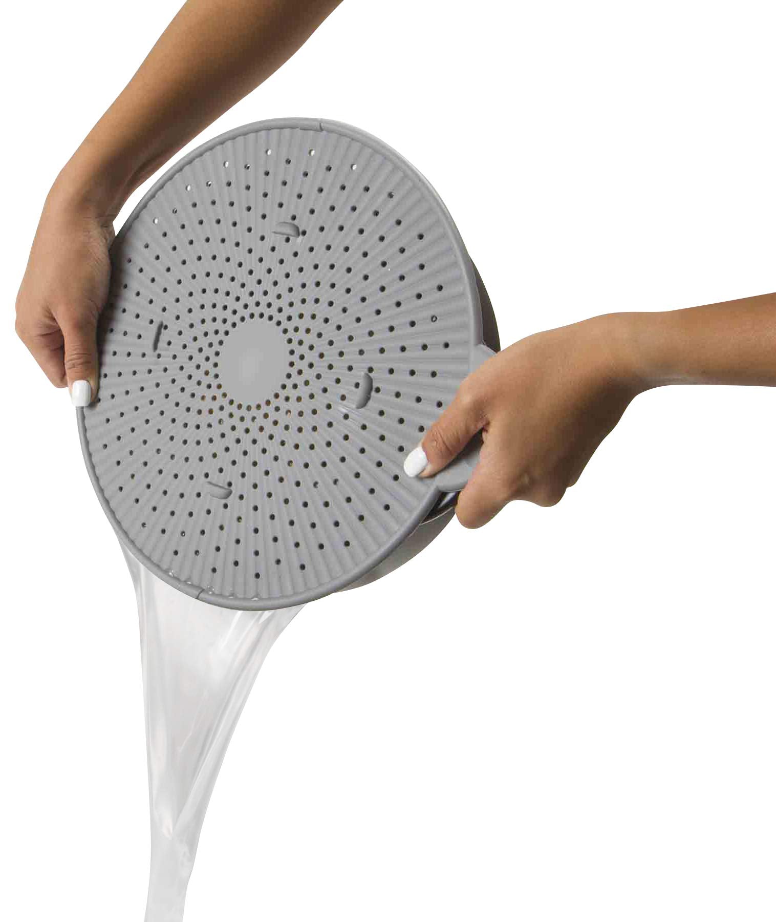 Simply Served Trivet 3-In-1 Splatter Screen, Large, Gray