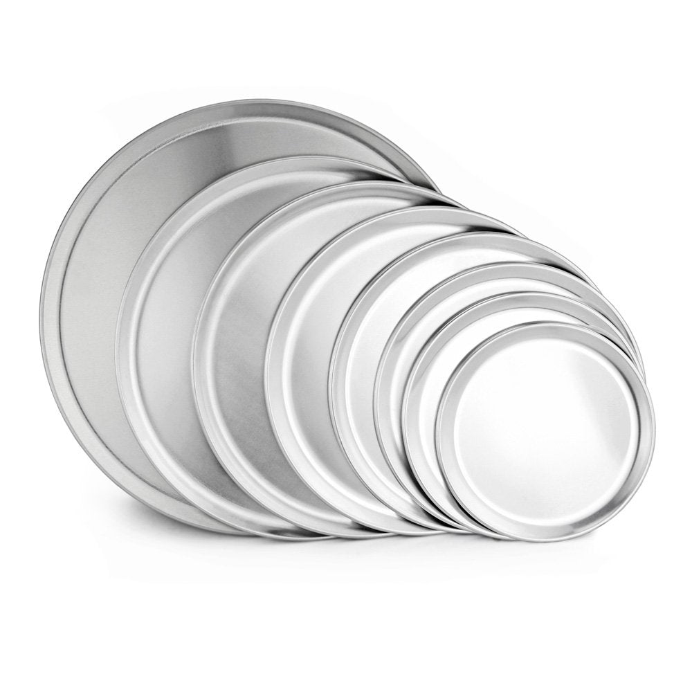 New Star Foodservice 50806 Restaurant-Grade Aluminum Pizza Pan, Baking Tray, Coupe Style, 10-Inch