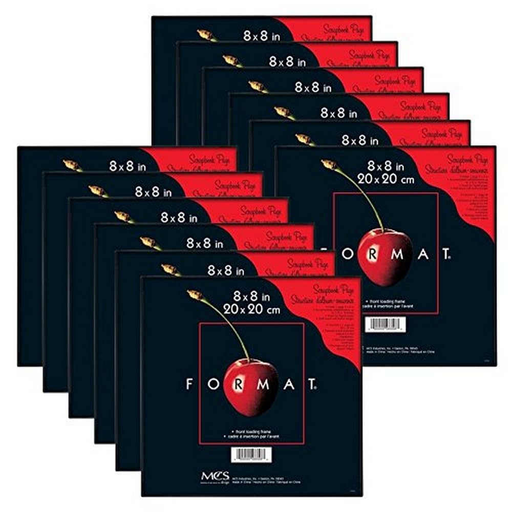 MCS Format Picture Frames, Gallery Wall Frames, Black, 8 x 8, 12-Pack