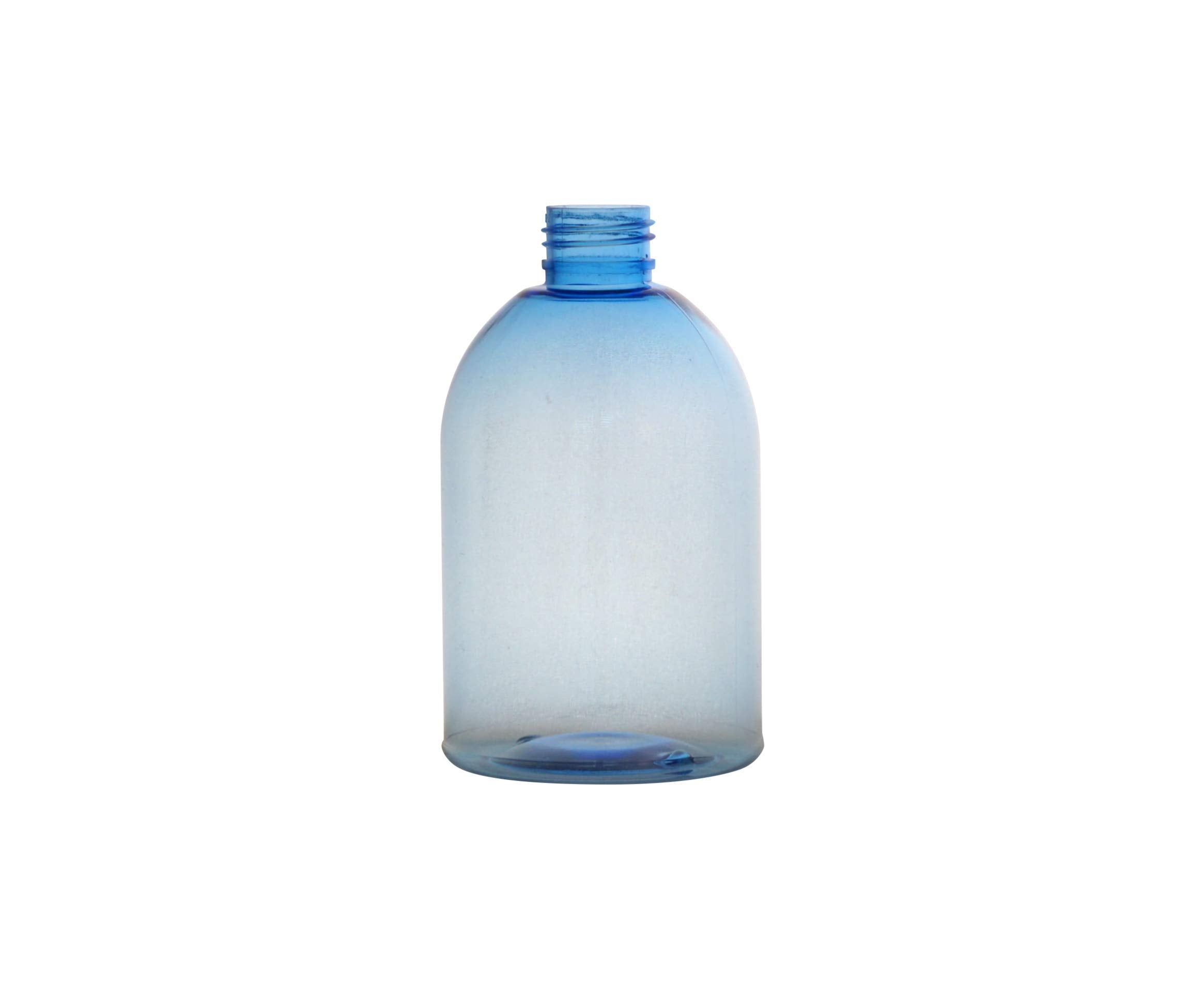 Wm - (Pack Of 4) 10 Oz Blue Soap Dispenser, Lotion Dispenser, Shampoo Bottle W/ Saddle Black Pump Top