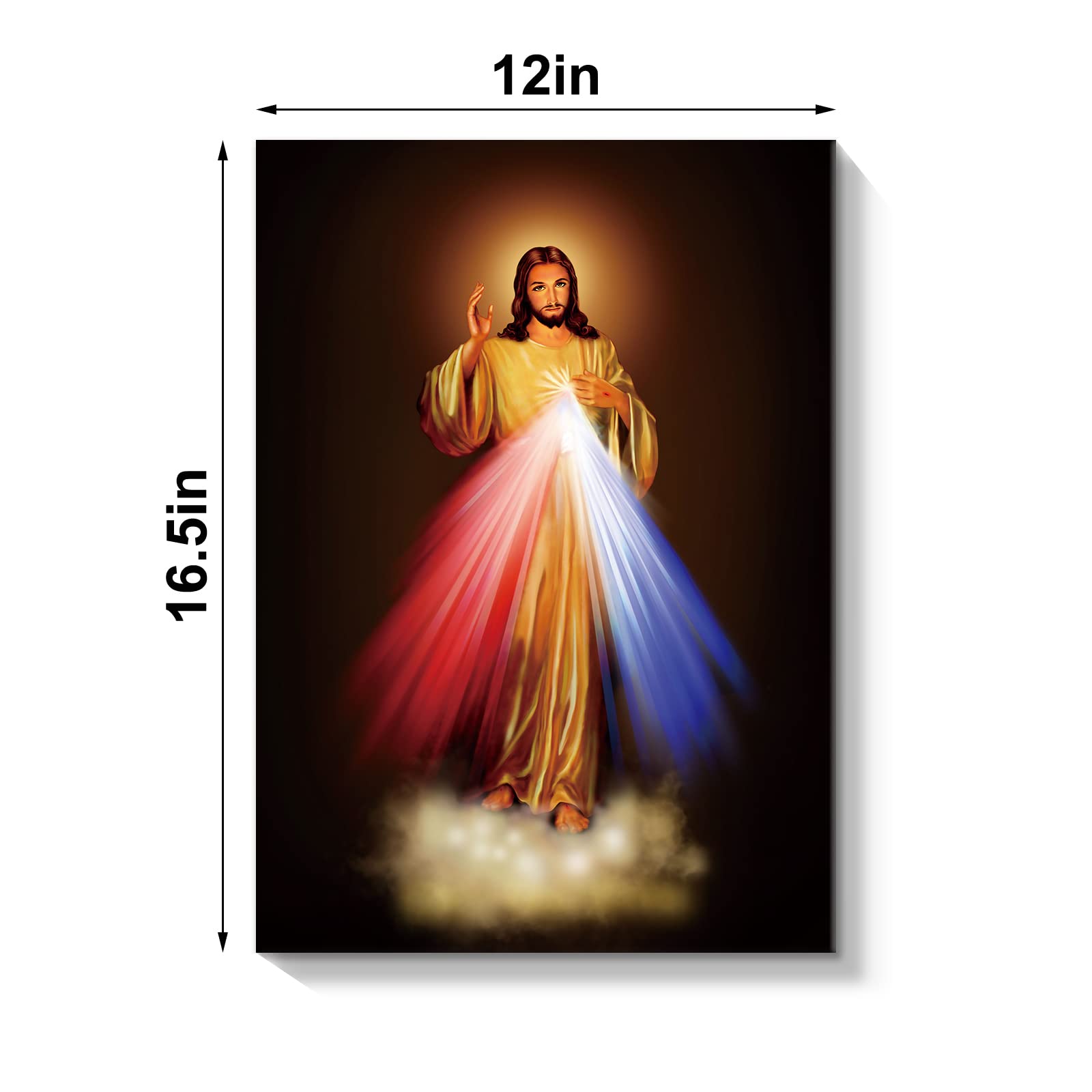 Jesus Christ Canvas Wall Art Modern Religious God Poster Hd Framed Print Painting Picture Artwork For Bedroom Living Room Decor
