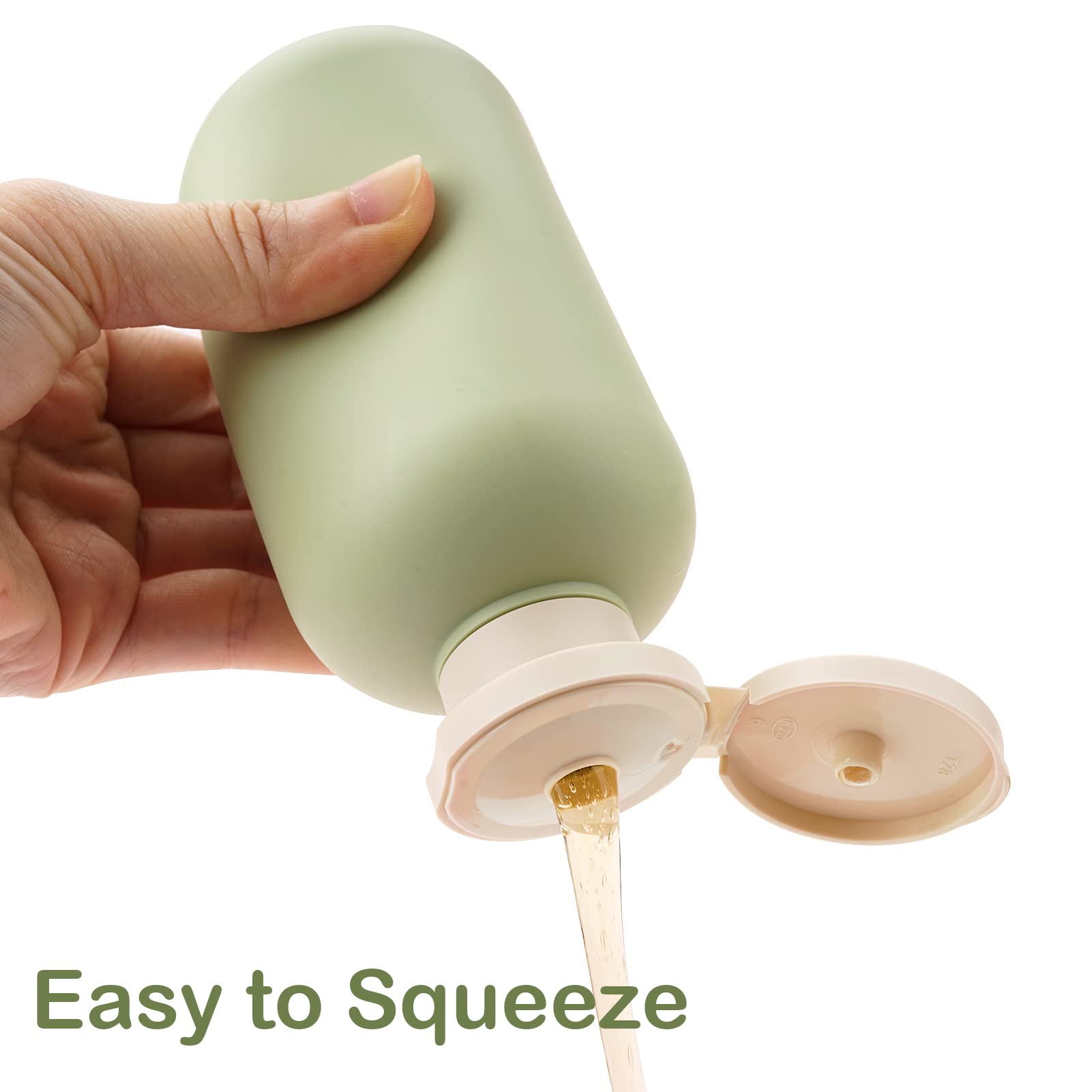 Cosywell Squeeze Bottles With Flip Cap 6.8Oz Plastic Refillable Travel Containers For Toiletries Shampoo And Conditioner Bottles