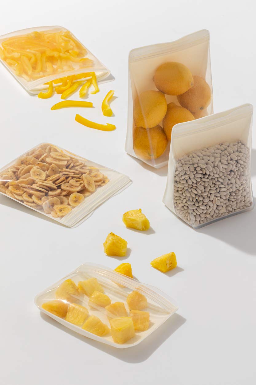 W&P Porter Silicone Reusable Storage Bag, Sandwich (36Oz Stand-Up), Mint, Food Storage Container, Microwave And Dishwasher Safe,