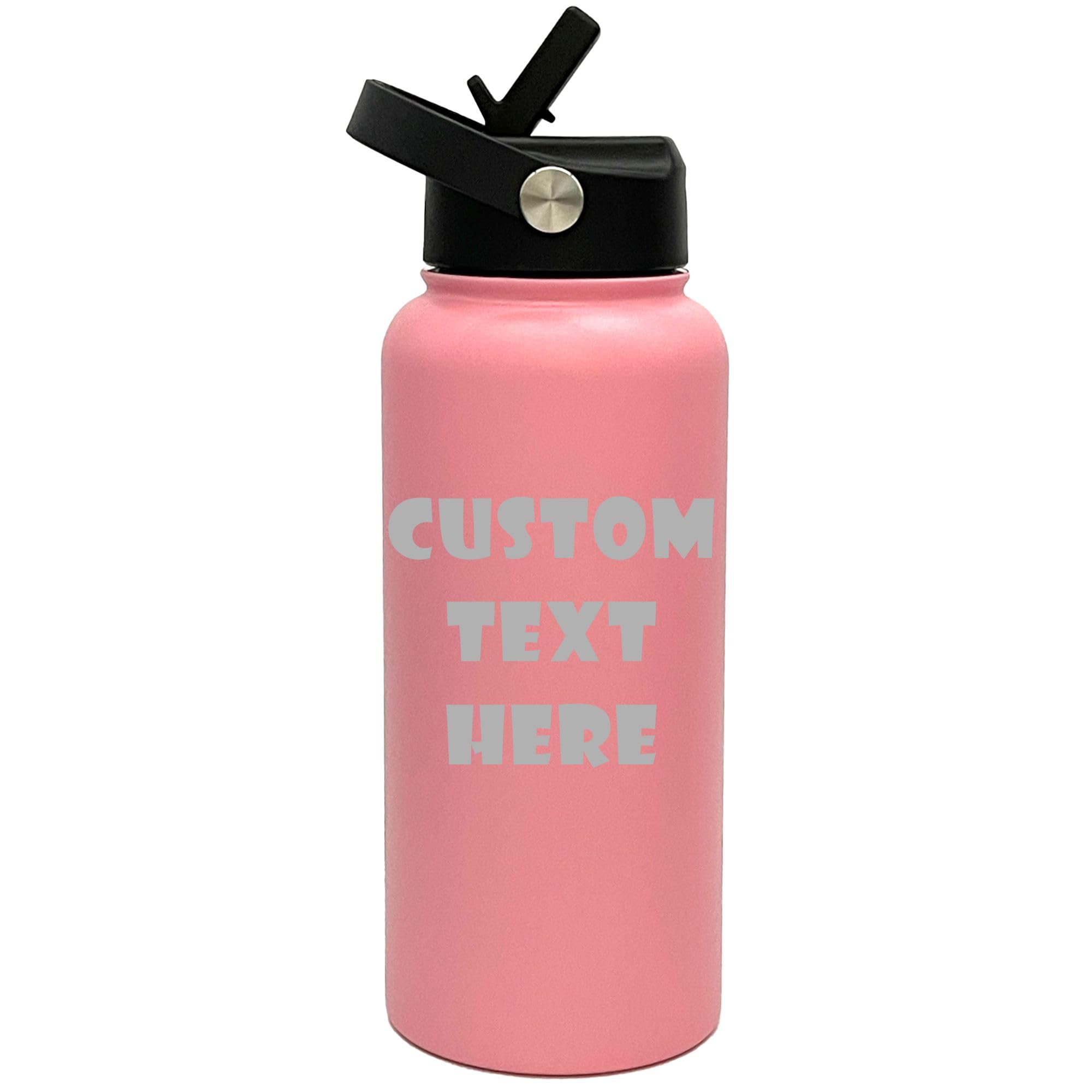 Oezzo Personalized Tumblers, Customized Bottles With Splash And Leak Proof Flip Top Lid, Double Wall Laser Engraved Text For Spe