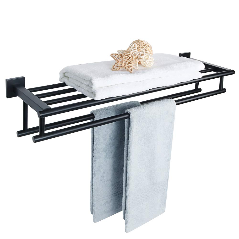 Alise Towel Rack,Towel Holder Towel Shelf With Double Towel Bars For Bathroom Lavatory,28-Inch Sus 304 Stainless Steel Wall Moun