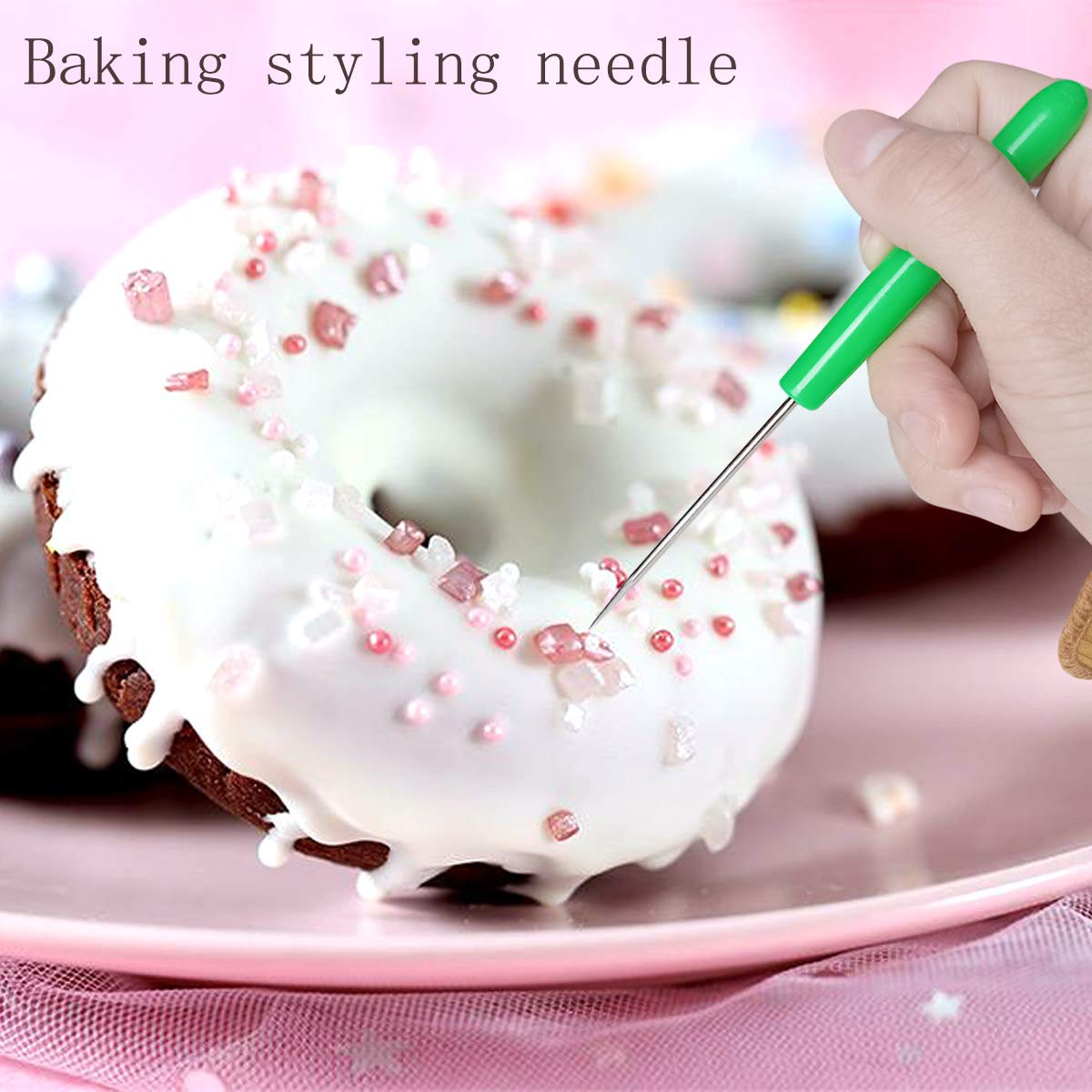 TTSAM 12 Pcs Sugar Stir Needle Set - Stainless Steel Icing Decorating Tools, Model DE-jsCook-07h-25