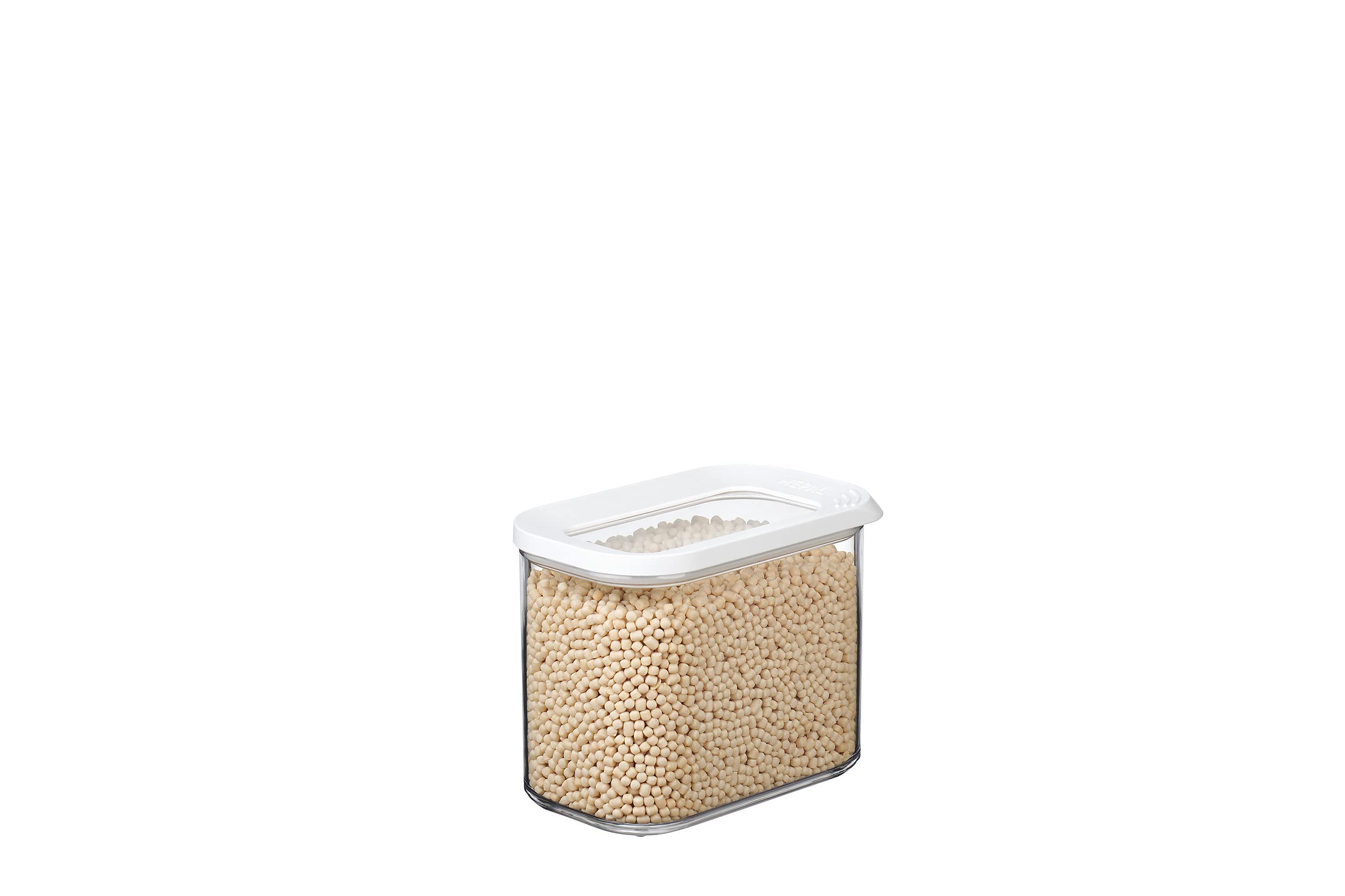 MEPAL Modula Transparent Food Storage Container | 34oz/1,000ml | Perfect for Dry Goods | Dishwasher Safe | White Framed Lid | BP
