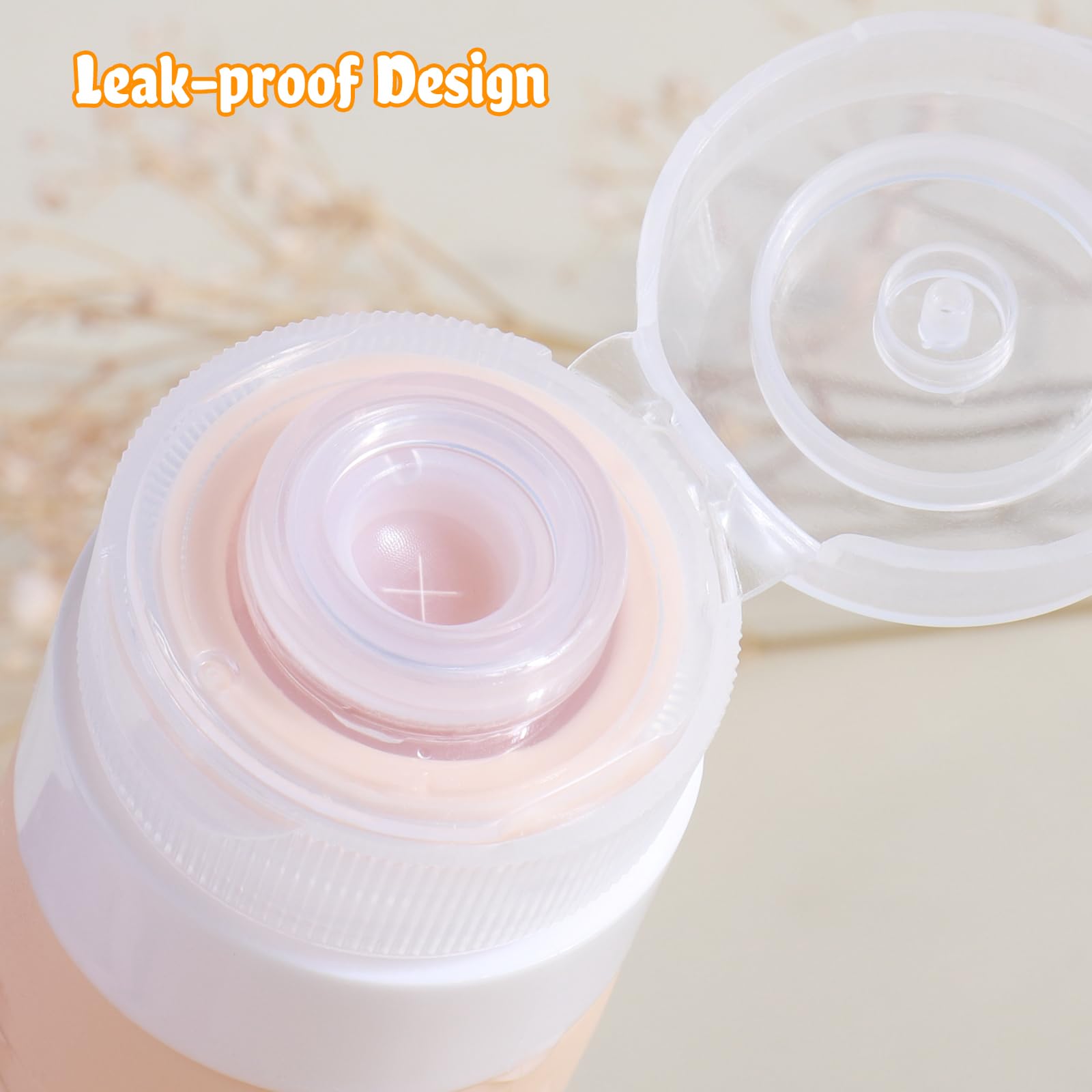 Glamfields Tsa Approved Travel Bottles For Toiletries, 3Oz Size Leak Proof Silicone Containers For Shampoo, Conditioner,Easy To