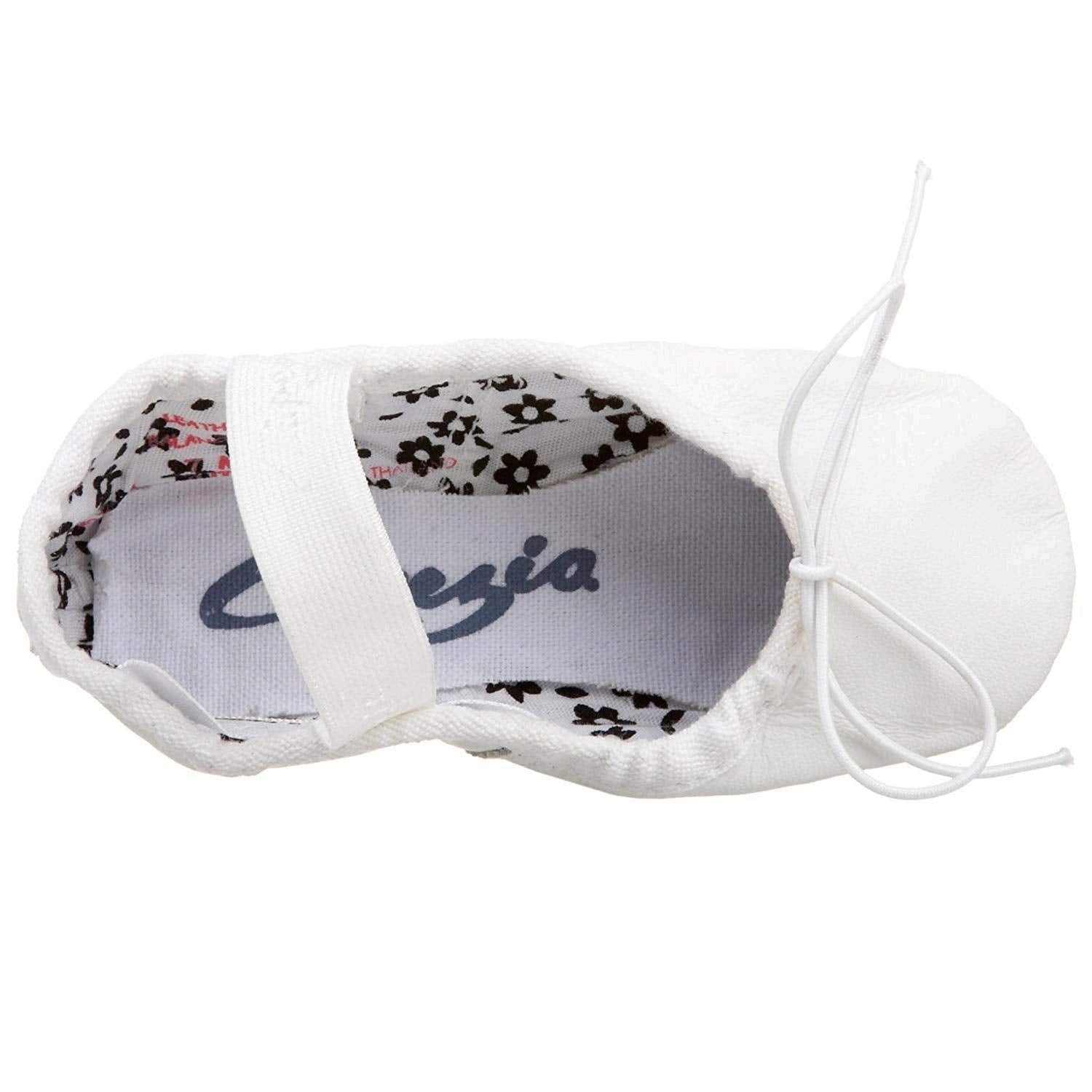 Capezio Girls Daisy 205 Ballet Shoe (Toddlerlittle Kid),White,75 W Us Toddler