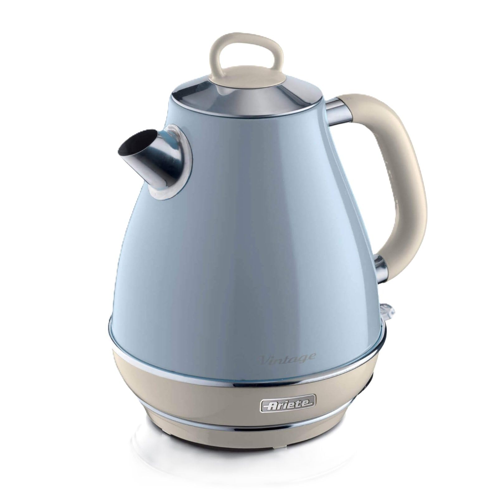 Ariete 2869 Vintage Electric Kettle,Stainless Steel,1.7 L,Auto Switch Off,2000 W,For Water,Tea&Herbal Teas,Pastel Blue,2000 Watt