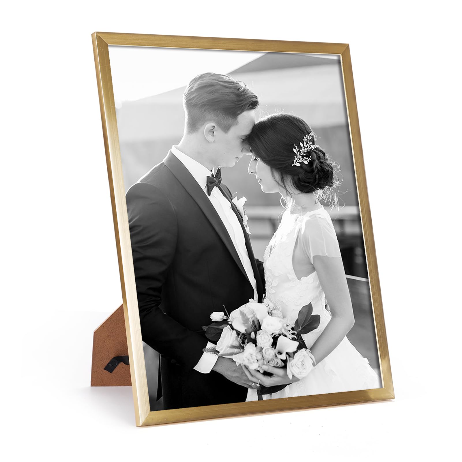 Giftgarden 11x14 Picture Frame Gold, 11 by 14 Thin Photo Frame for Wall Tabletop Display, Single