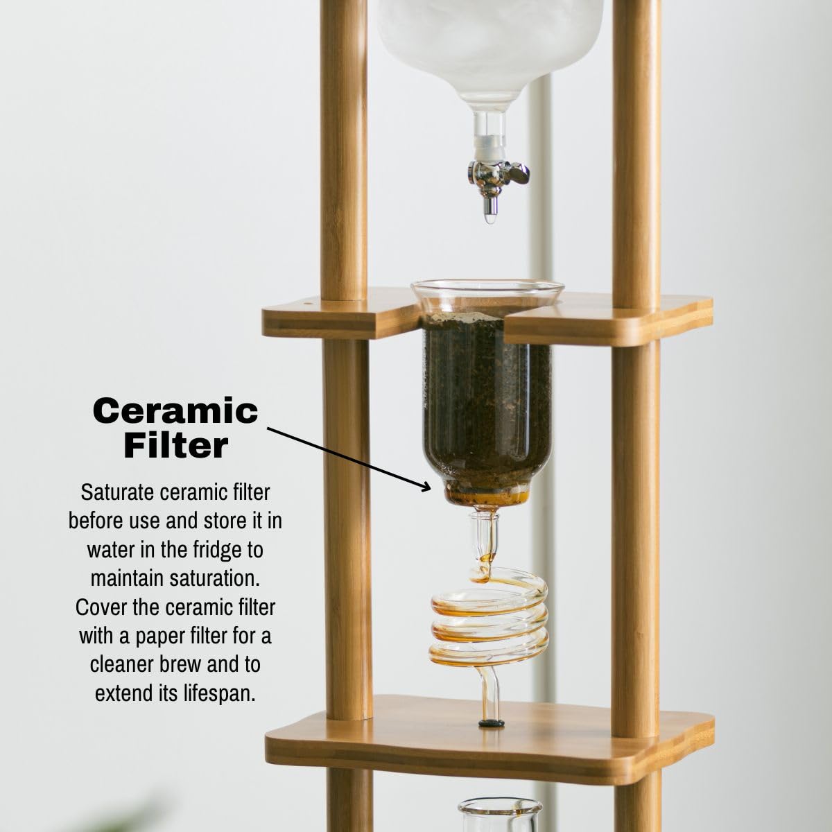 Yama Glass Yama Cdm Ceramic Filter, 1 Count (Pack Of 1), White