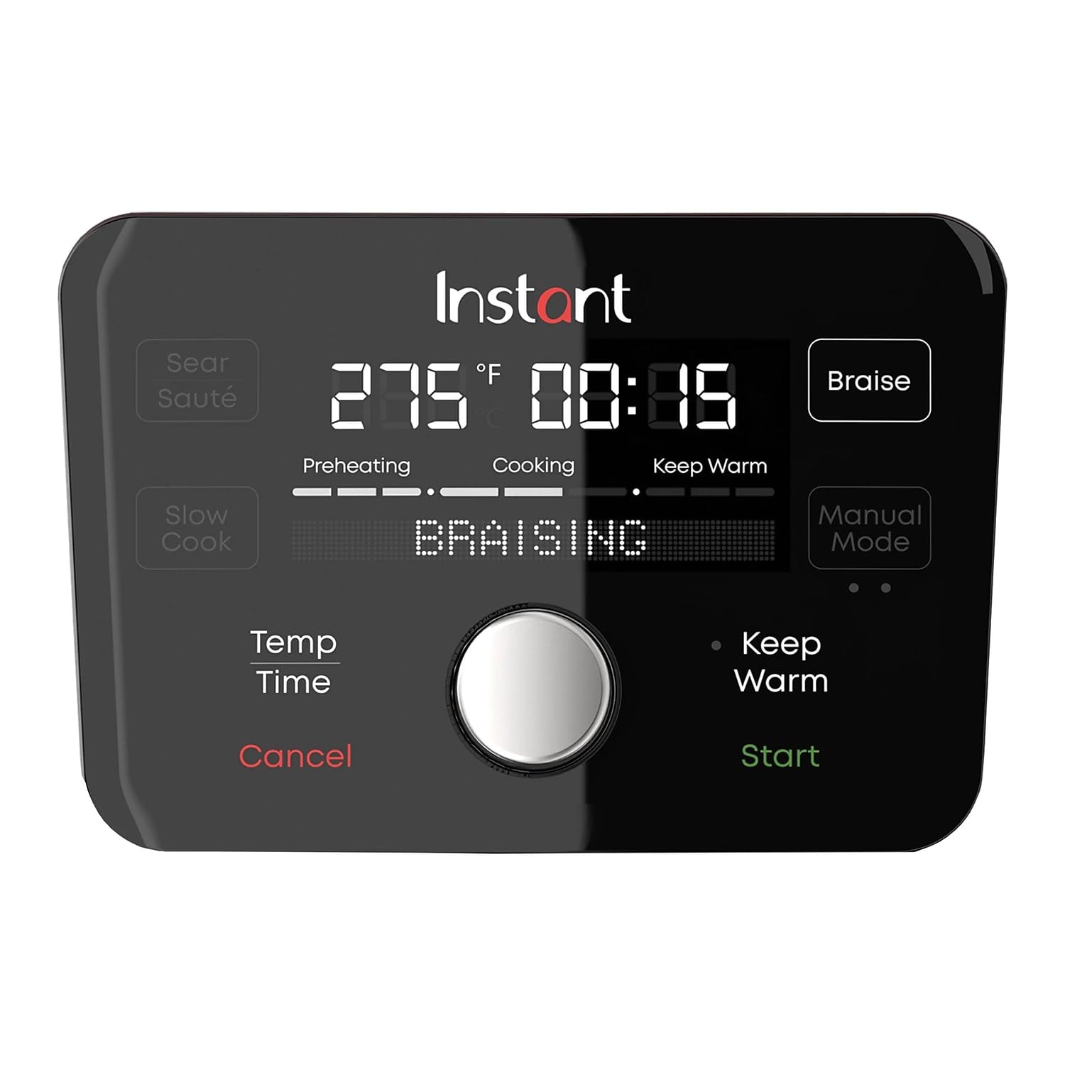 6-Quart 1500W Electric Dutch Oven With Recipe Book - Braise, Slow Cook, Sear, Warm, Red Enameled Cast Iron