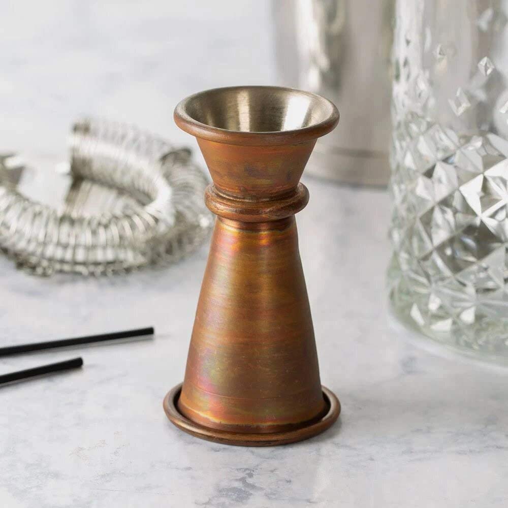 American Metalcraft Acj12 Antique Copper Jigger, 0.5 Oz. X 1.5 Oz.