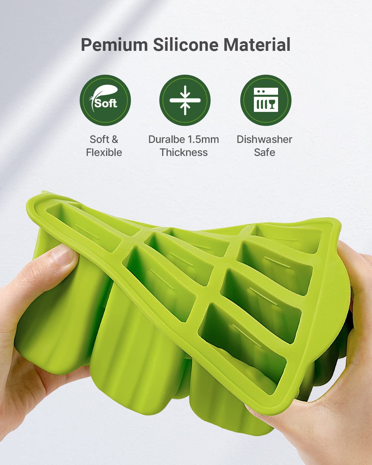 Popsicles Molds, 12 Cavities Silicone Popsicle Molds For Kids Adults Food Grade Popsicle Maker Mold Set Bpa-Free Ice Pop Mold Ho