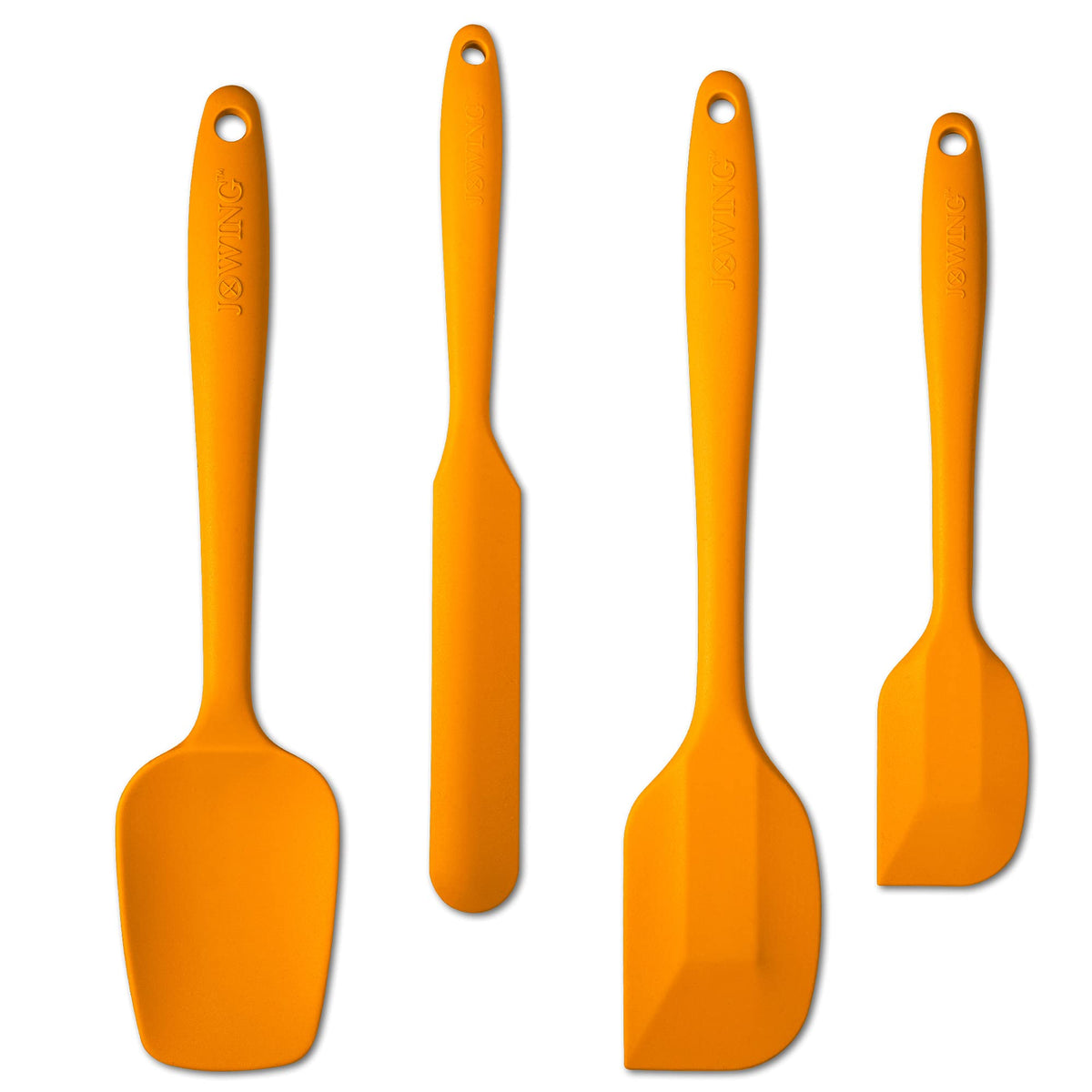 4 Piece Silicone Spatula Set, Flexible Heat Resistant Non-Scratch Baking Cooking Rubber Spatulas With Stainless Steel Core, Oran
