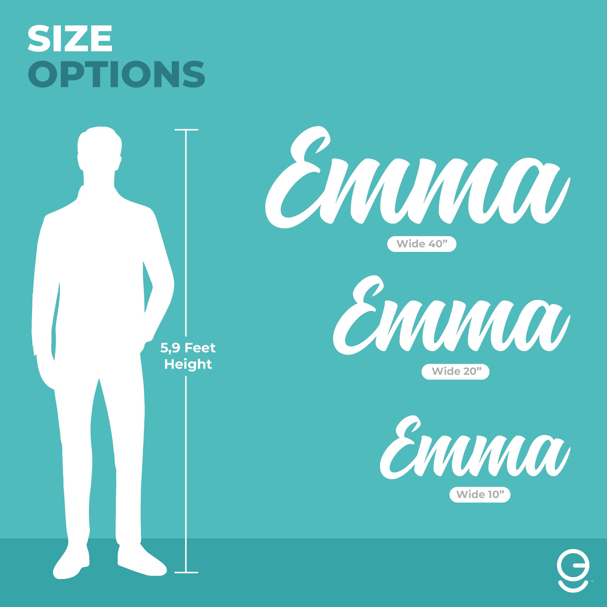 Egd Custom Name Cursive Wall Decal | Personalized Name With Elegant Font | Wall Stickers For Bedroom | Wall Decor For Girls & Bo