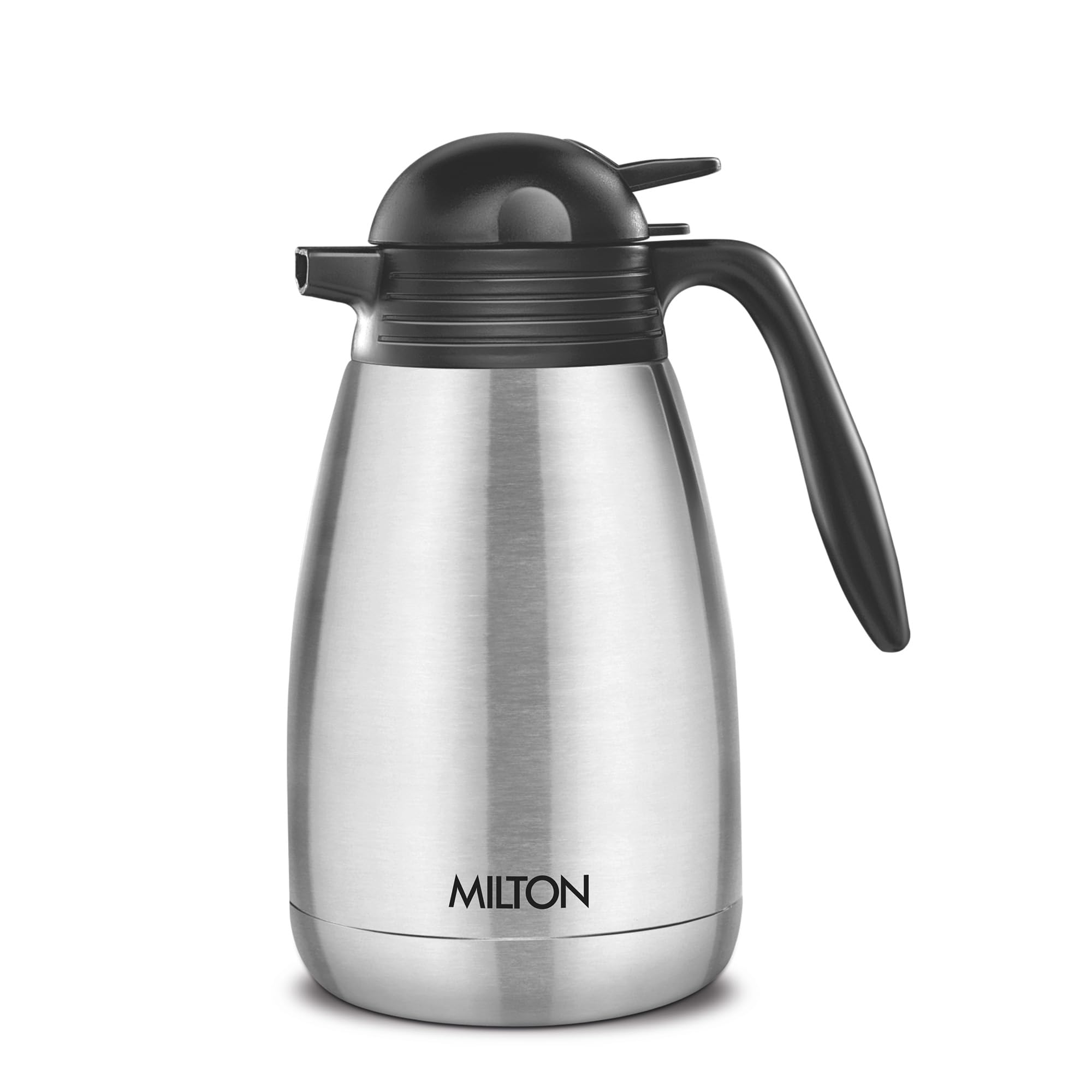 Milton Carafe 1500 Stainless Steel Double Walled Vacuum Insulated Flask With Lid And Handle, 1500 Ml, Silver, Coffee/Tea Carafe 