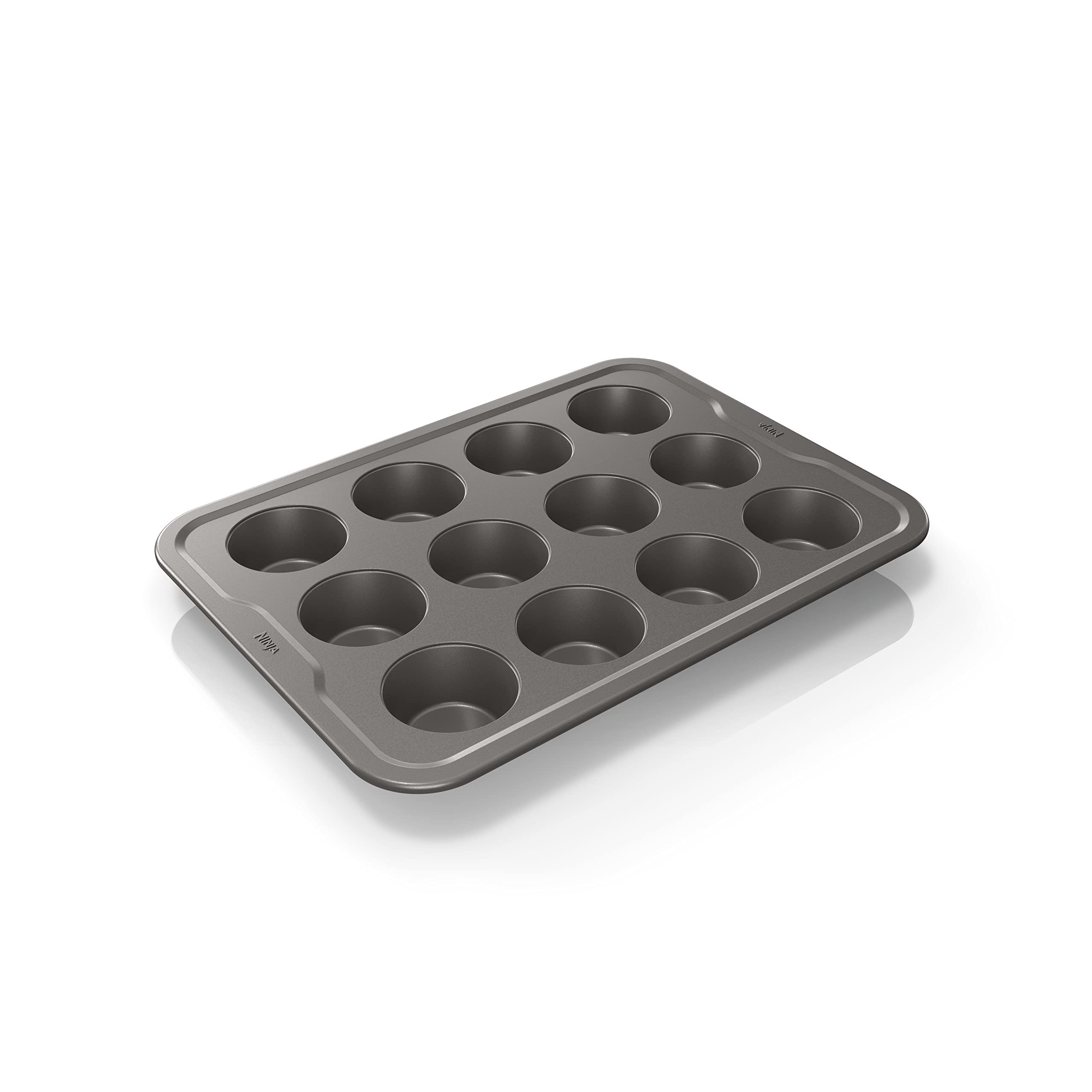 Ninja B30212 Foodi Neverstick Premium 12 Cup Muffin Pan, Nonstick, Oven Safe Up To 500F, Dishwasher Safe, Grey