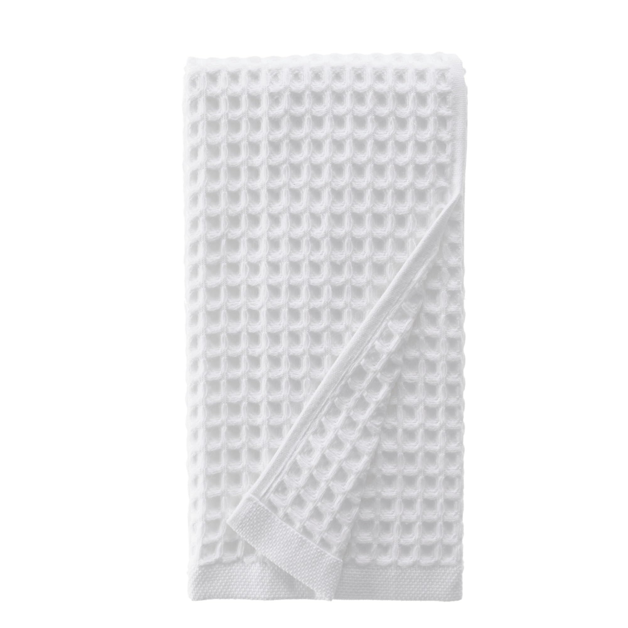 Sea Me At Home Waffle Hand Towel, 100% Cotton (Hand Towel, White)