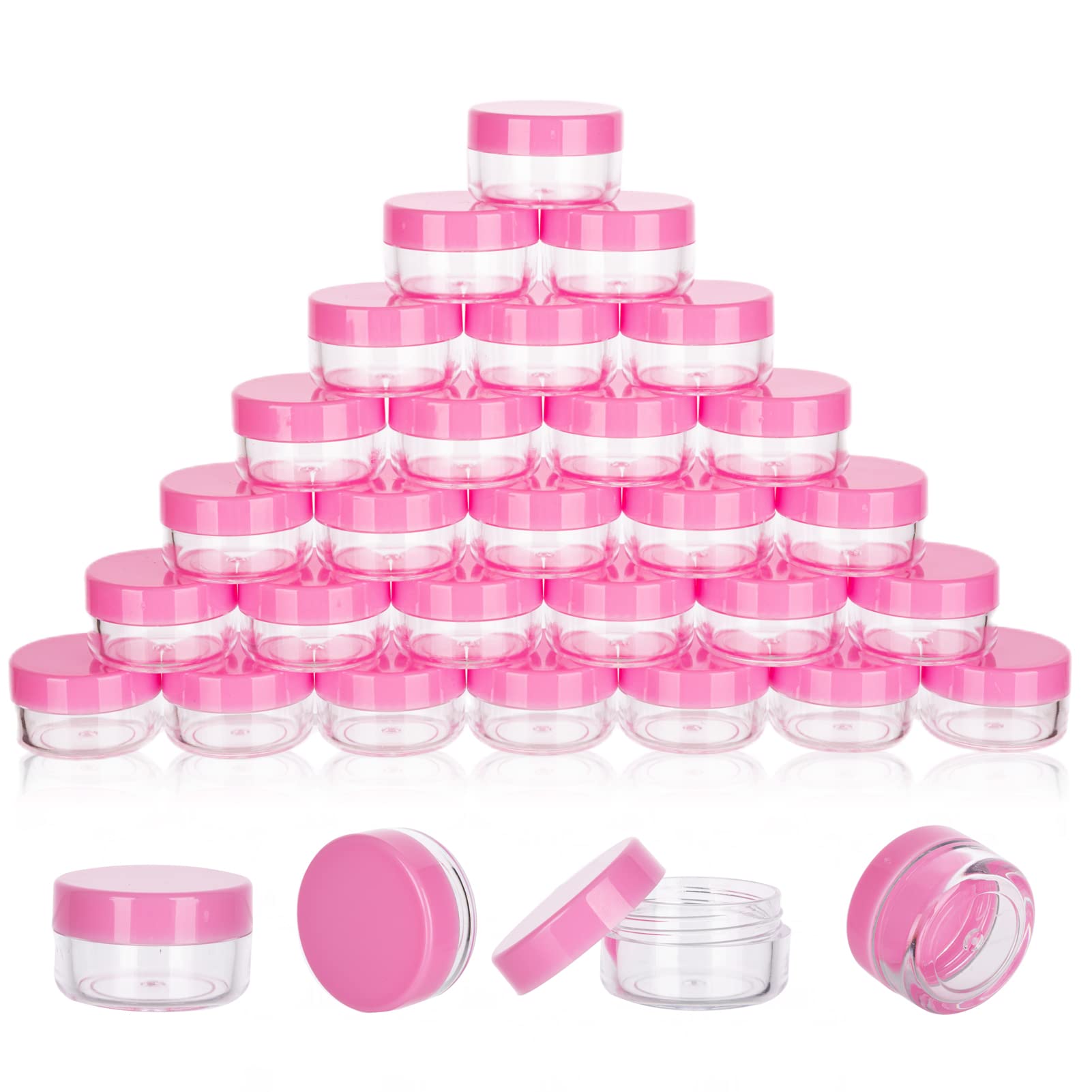 5 Gram Sample Containers With Lids, 200 Count 5Ml Sample Jars, Empty Cosmetic Containers With Lids, Small Makeup Travel Containe