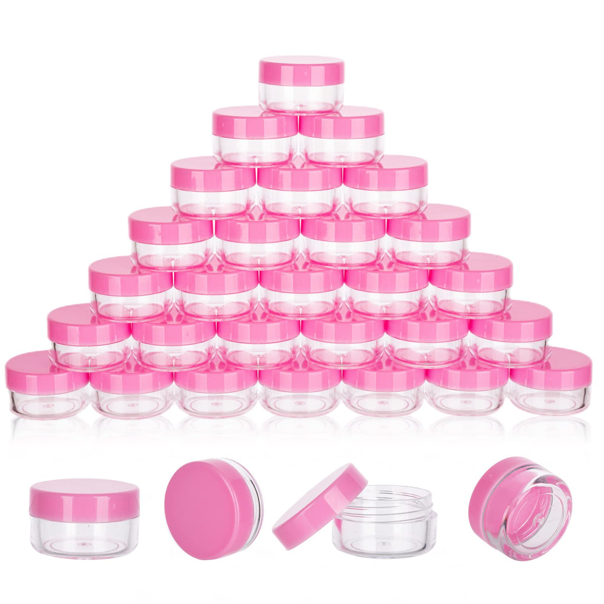 5 Gram Sample Containers With Lids, 200 Count 5Ml Sample Jars, Empty Cosmetic Containers With Lids, Small Makeup Travel Containe