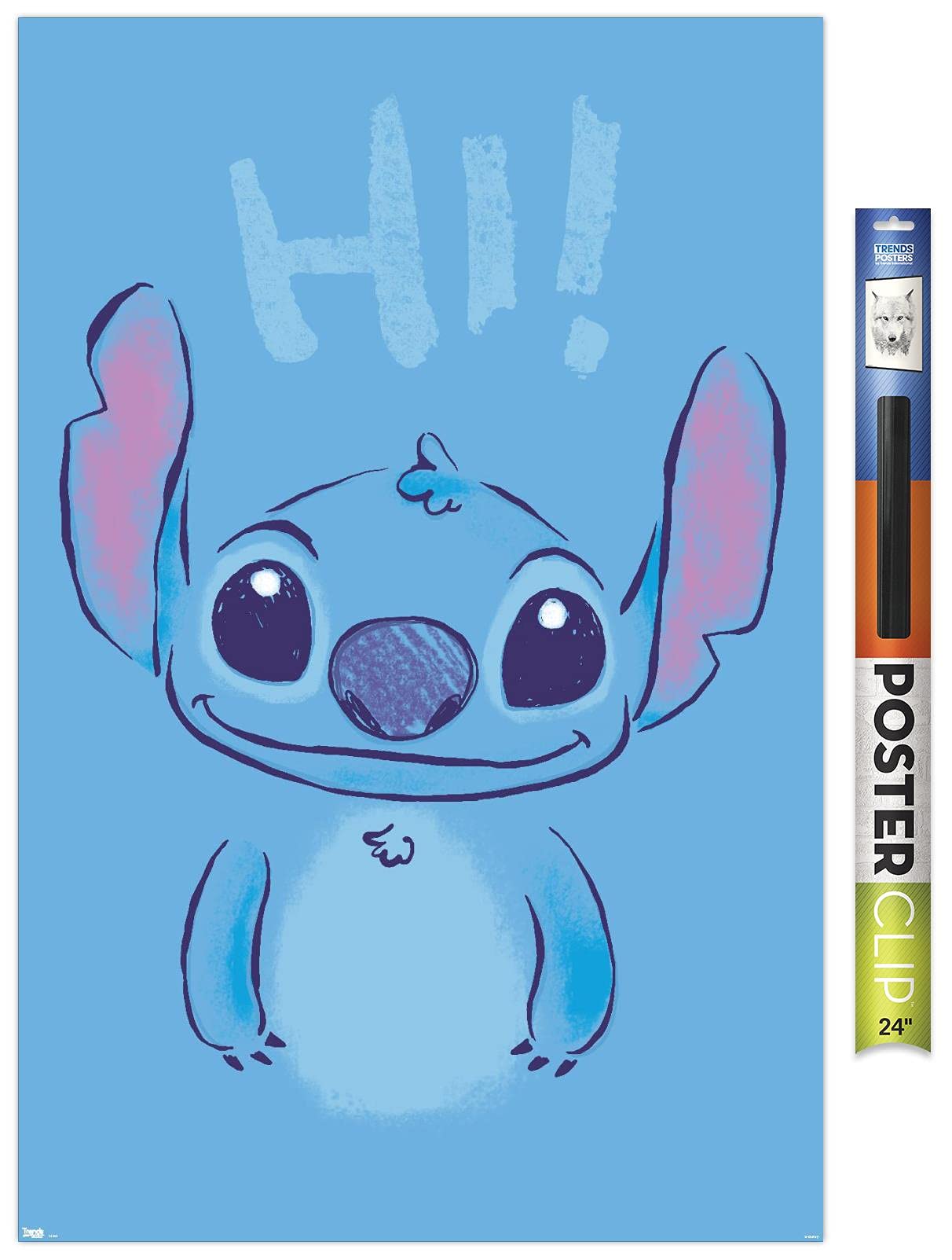 Trends International Disney Lilo And Stitch - Hi Wall Poster, 22.375'' X 34'', Poster & Clip Bundle