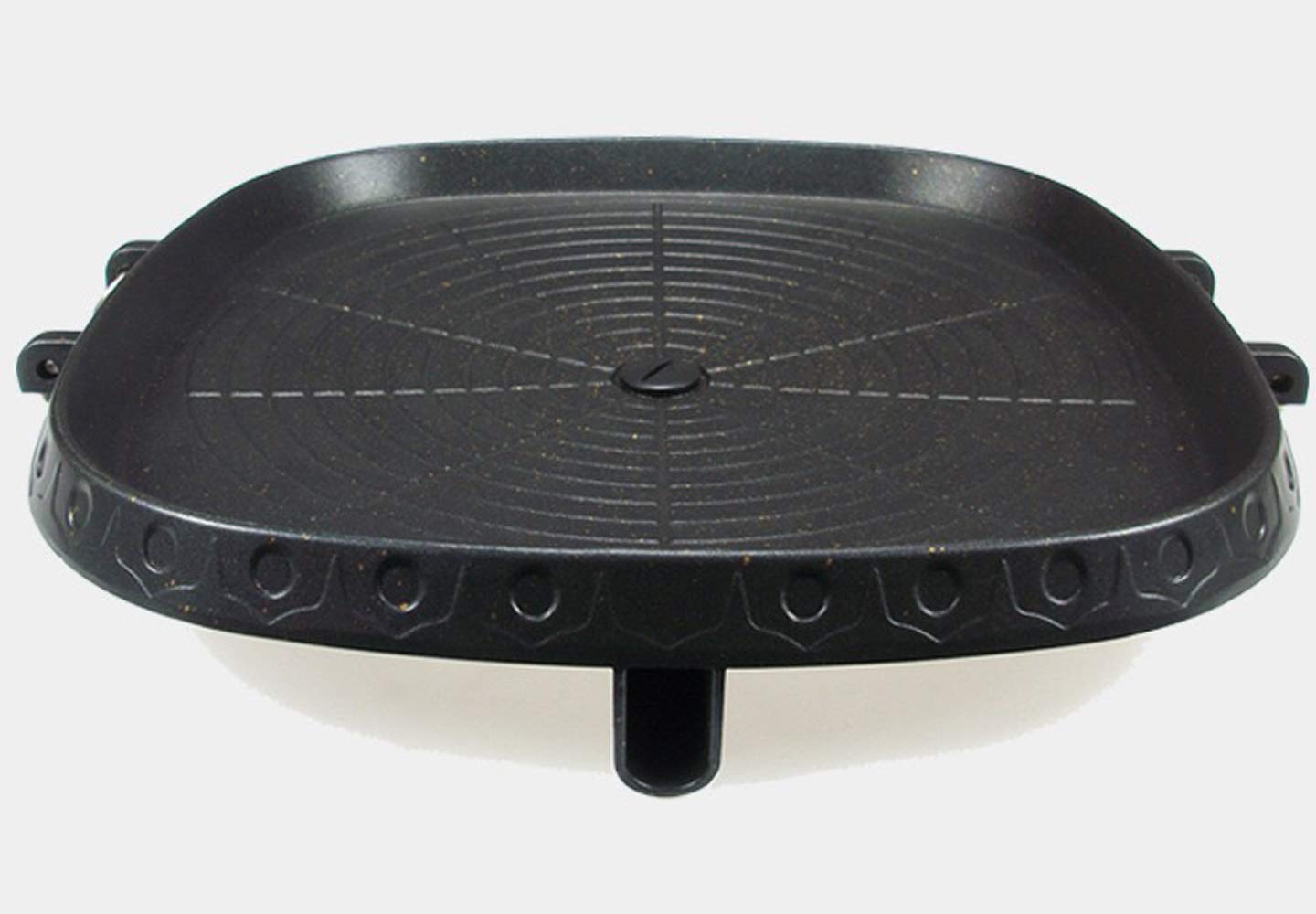 Korean Style Square Grill Pan With Maifan Coated Surface,Non-Stick Smokeless Barbecue Stovetop Plate For Indoor Outdoor Bbq